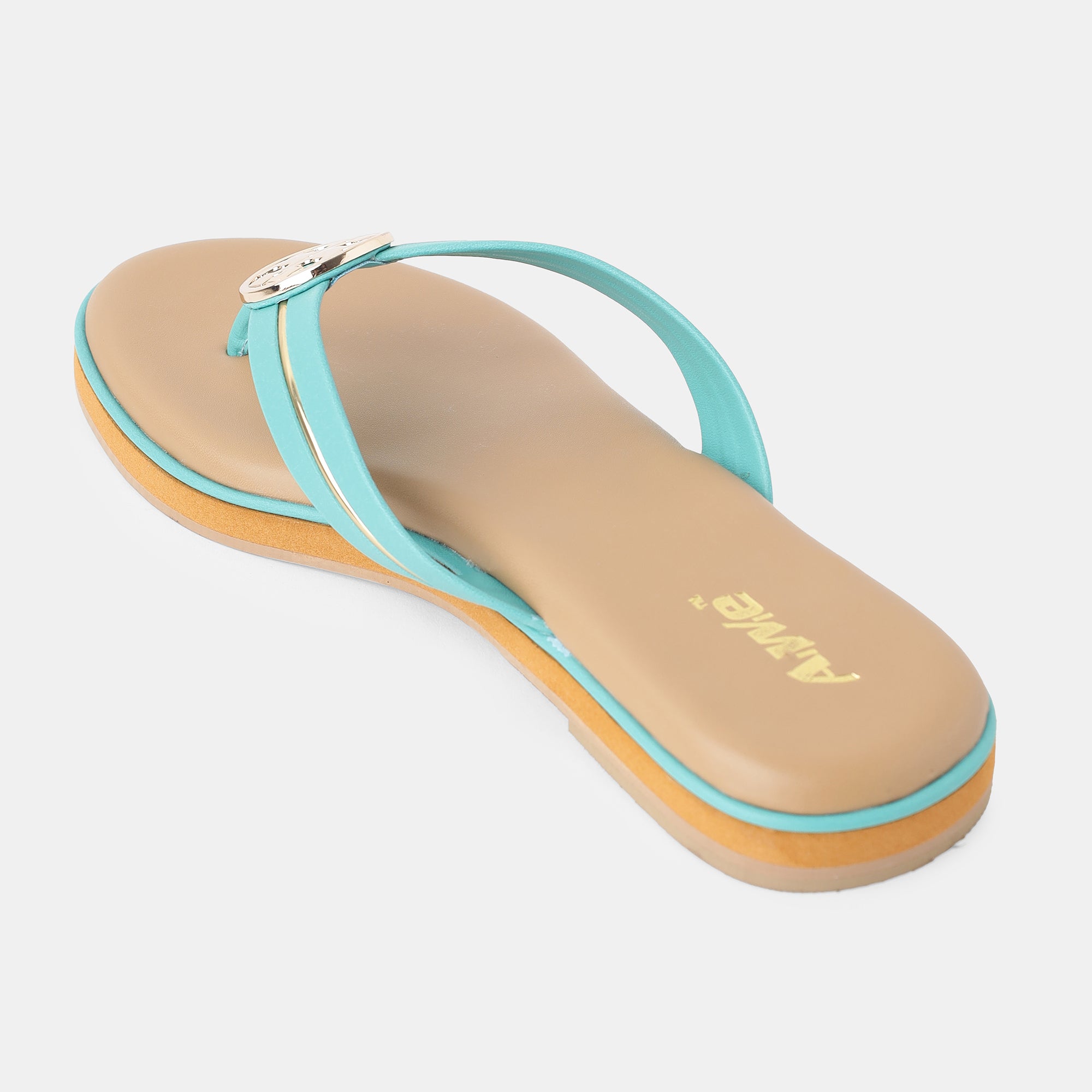 Aiwie-Womens-Stylish-Flat-Slip-On-Flip-Flop-Sandals-with-Comfortable-Sole-and-Metal-Design A160864