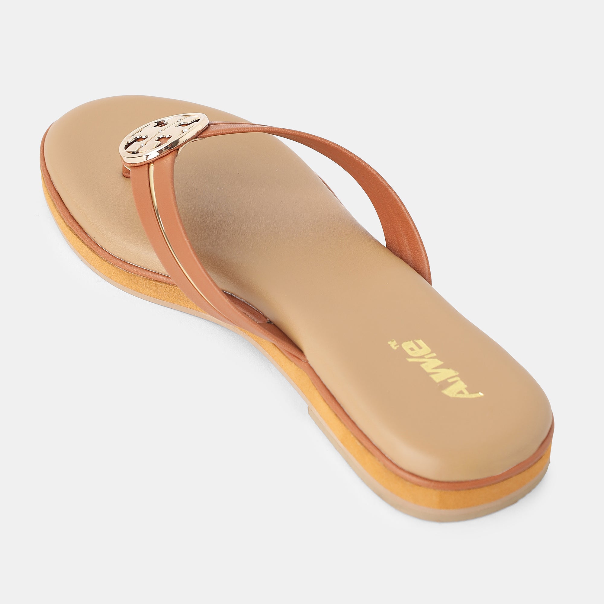 Aiwie-Womens-Stylish-Flat-Slip-On-Flip-Flop-Sandals-with-Comfortable-Sole-and-Metal-Design A160864