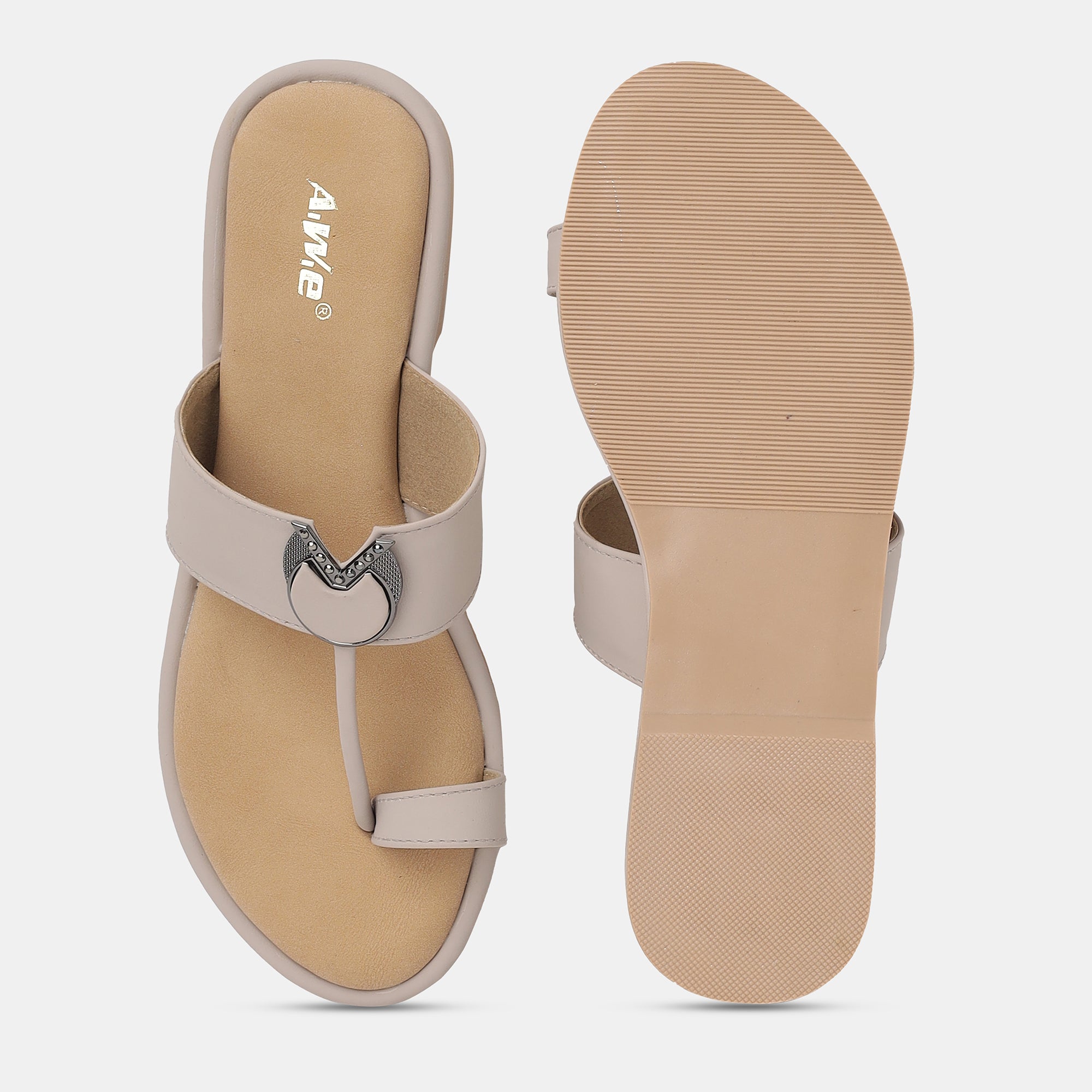 Aiwie-Womens-Stylish-Flat-Slip-On-Sandals-with-Comfortable-Sole-and-Metal-Ring-Design A160893