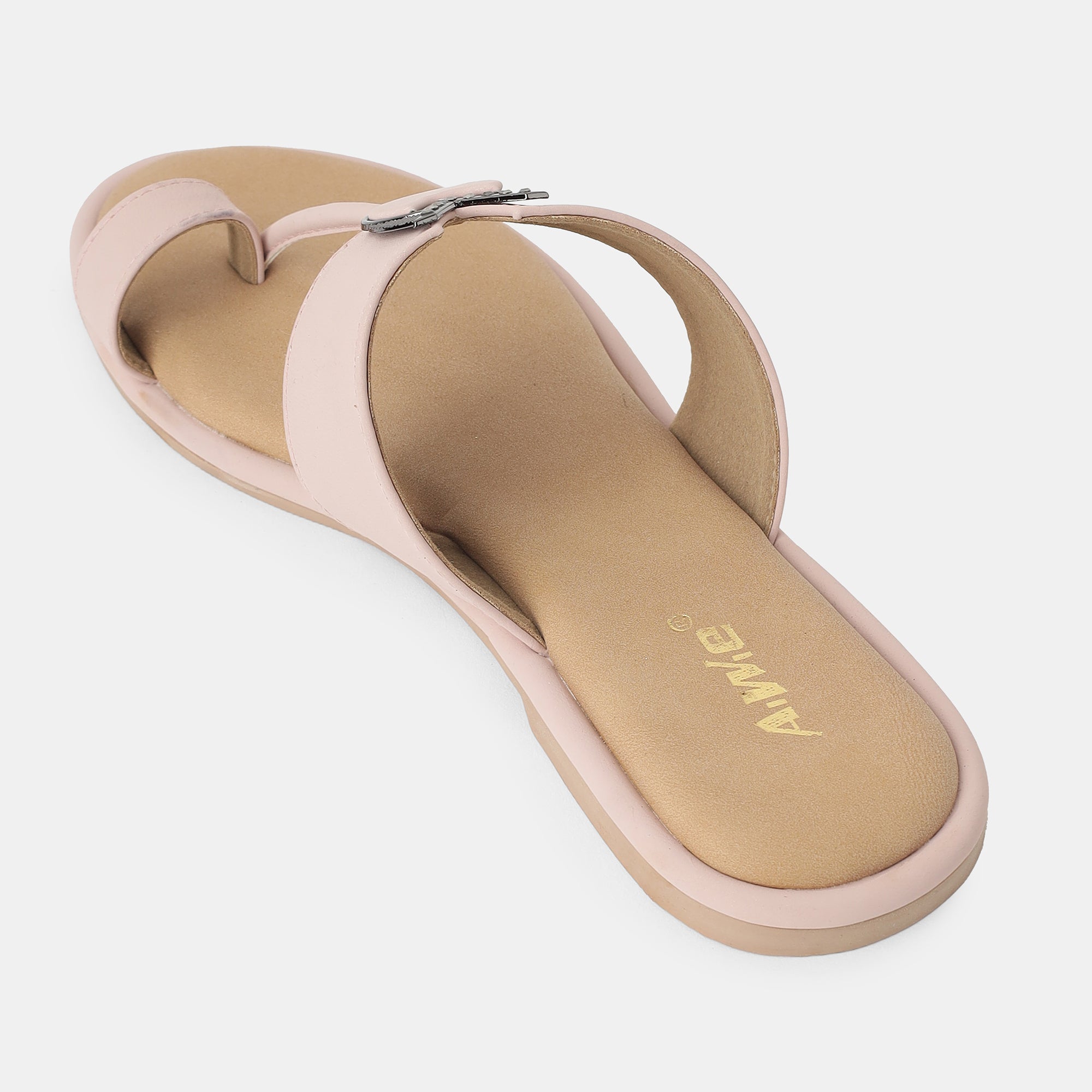 Aiwie-Womens-Stylish-Flat-Slip-On-Sandals-with-Comfortable-Sole-and-Metal-Ring-Design A160893