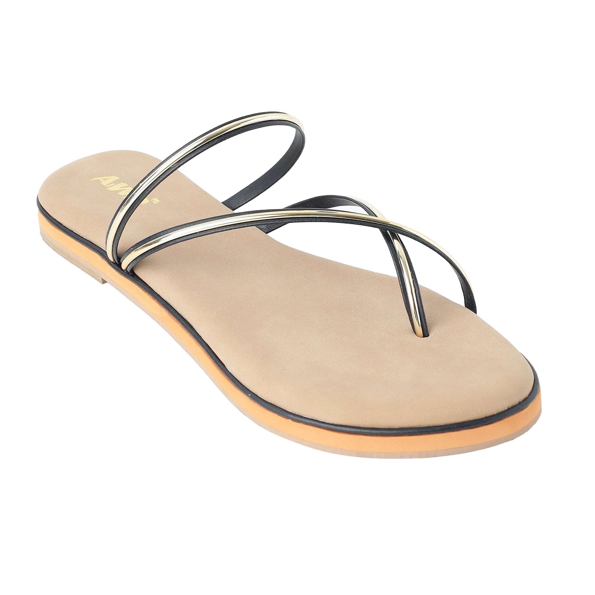 Aiwie-Womens-Stylish-Flat-Sandals-|-Lightweight-Slip-On-Footwear-with-Cross-Strap-Design-for-Daily-Wear A160936