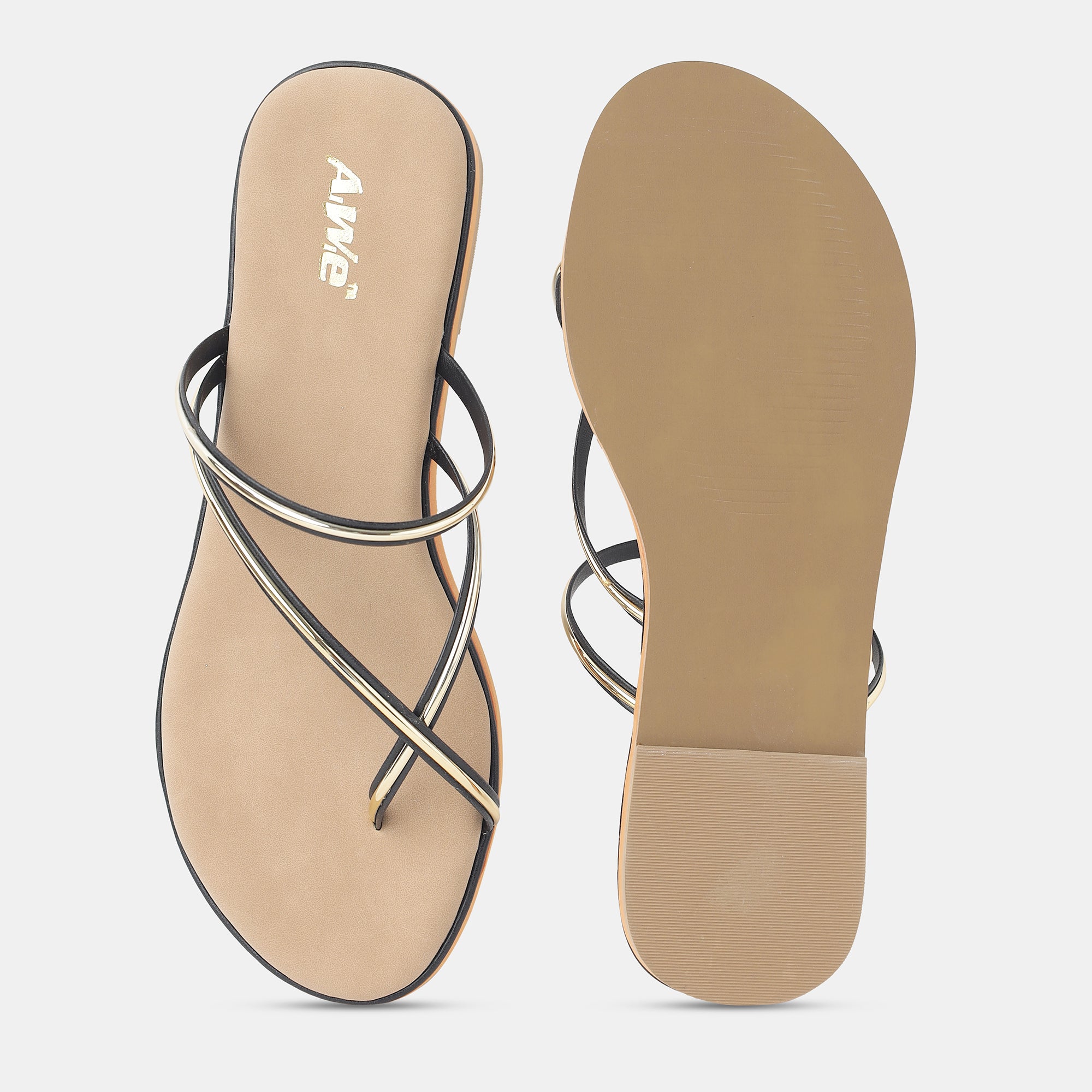 Aiwie-Womens-Stylish-Flat-Sandals-|-Lightweight-Slip-On-Footwear-with-Cross-Strap-Design-for-Daily-Wear A160936
