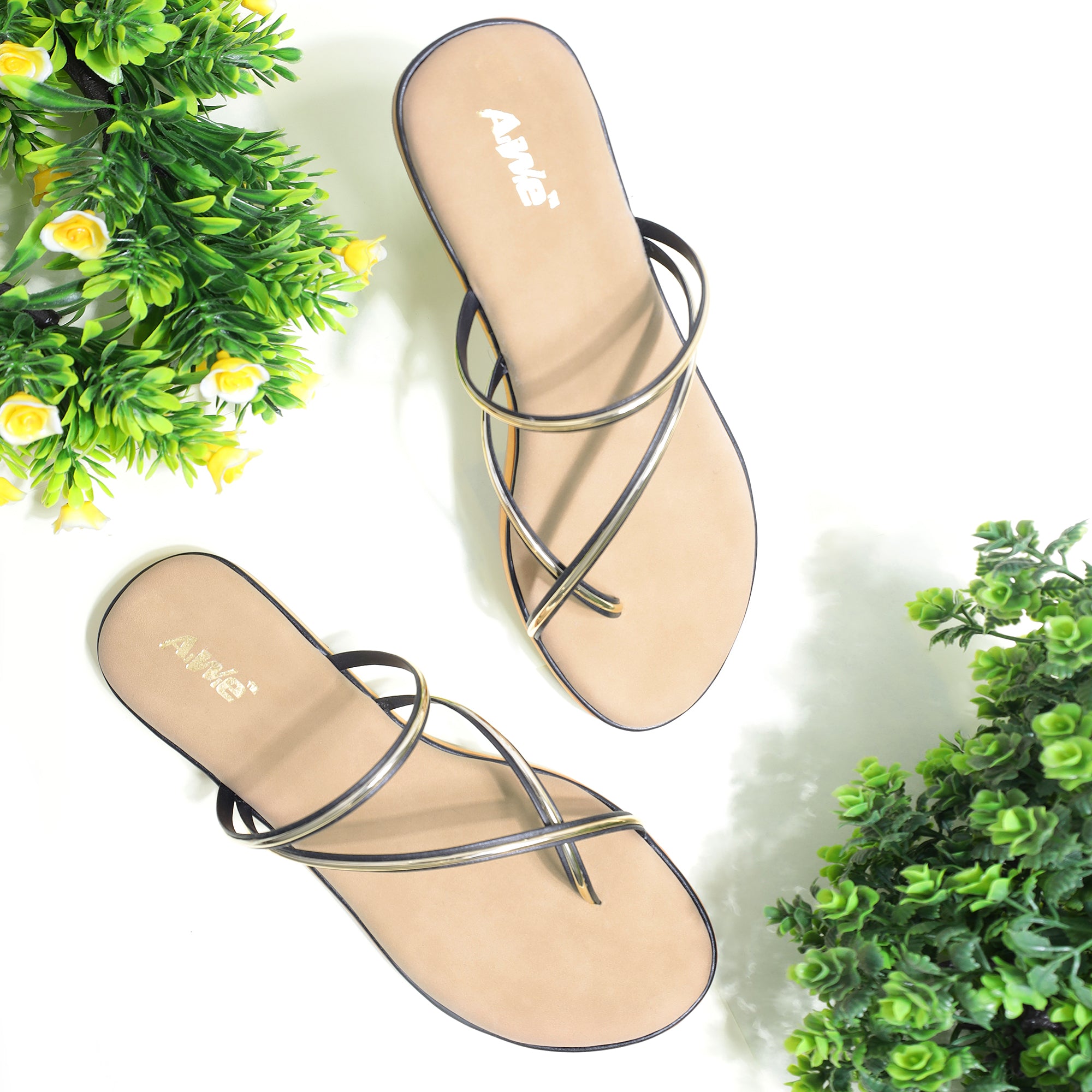 Aiwie-Womens-Stylish-Flat-Sandals-|-Lightweight-Slip-On-Footwear-with-Cross-Strap-Design-for-Daily-Wear A160936