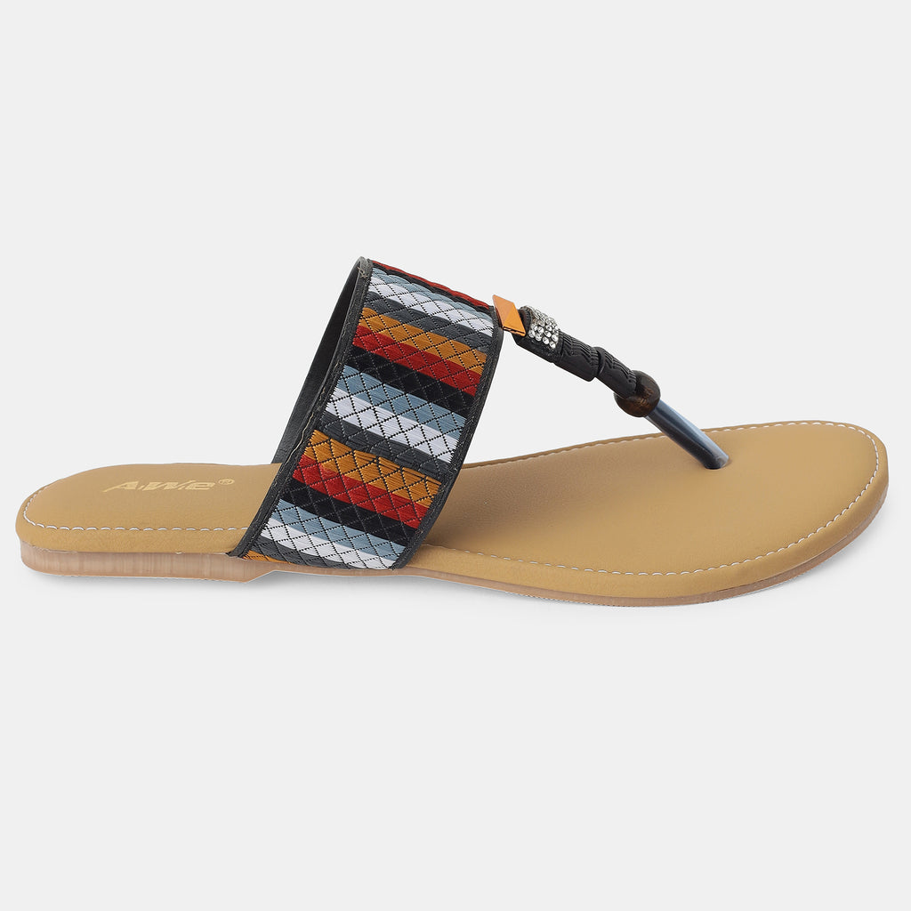 Aiwie-Womens-Ethnic-Flat-Sandals-|-Comfortable-Slip-On-Kolhapuri-Style-Footwear-with-Embroidered-Strap A230300