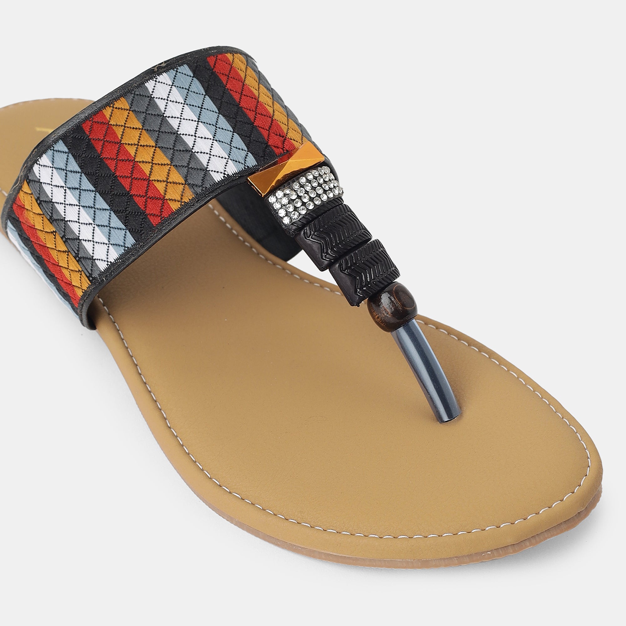 Aiwie-Womens-Ethnic-Flat-Sandals-|-Comfortable-Slip-On-Kolhapuri-Style-Footwear-with-Embroidered-Strap A230300