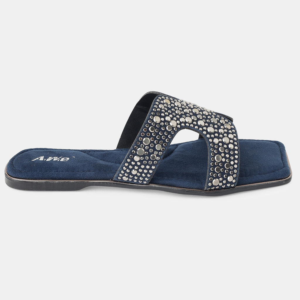 Aiwie-Womens-Stylish-Slip-On-Flat-Sandals-with-Sparkling-Stone-Detailing-–-Comfortable-Daily-and-Party-Footwear A570703