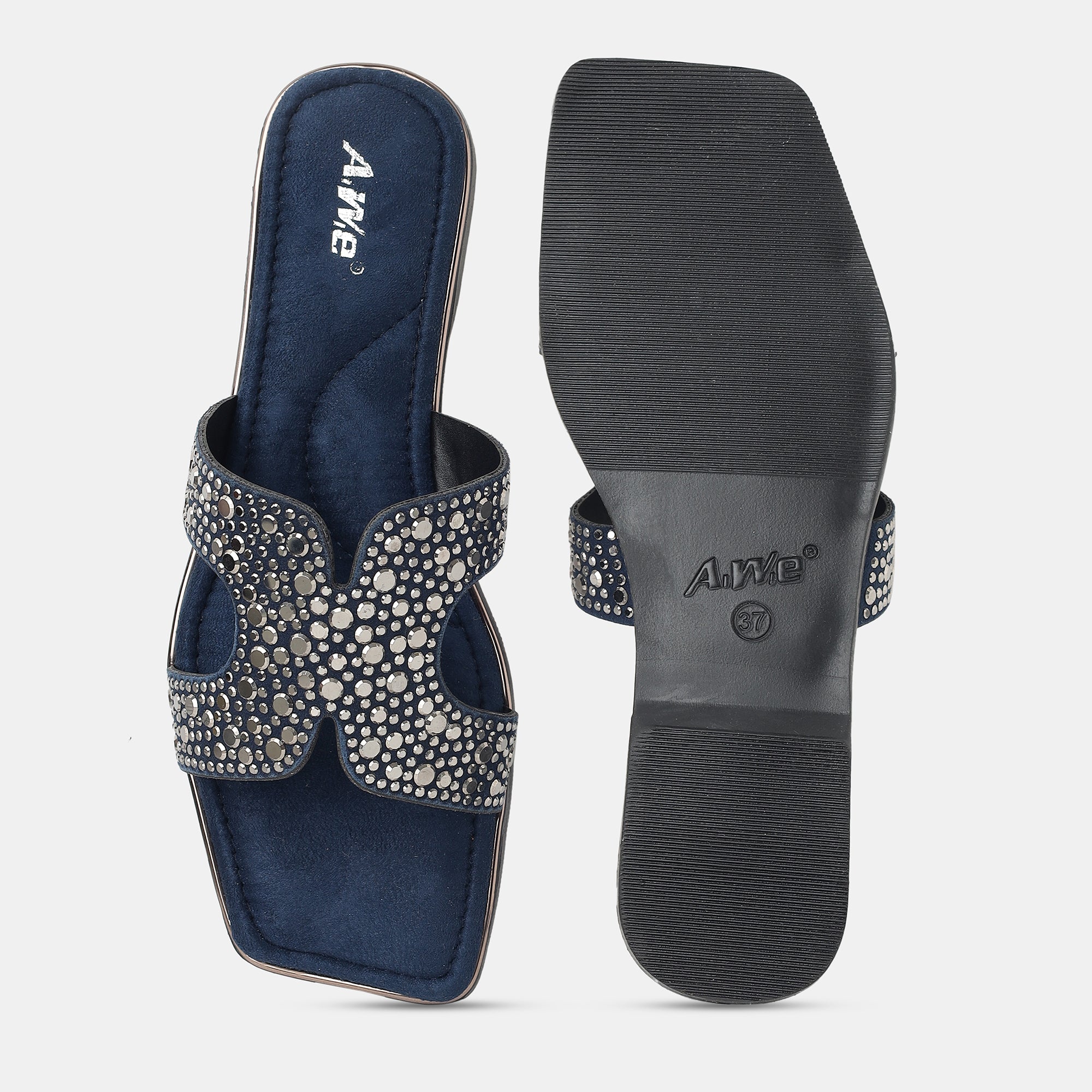 Aiwie-Womens-Stylish-Slip-On-Flat-Sandals-with-Sparkling-Stone-Detailing-–-Comfortable-Daily-and-Party-Footwear A570703