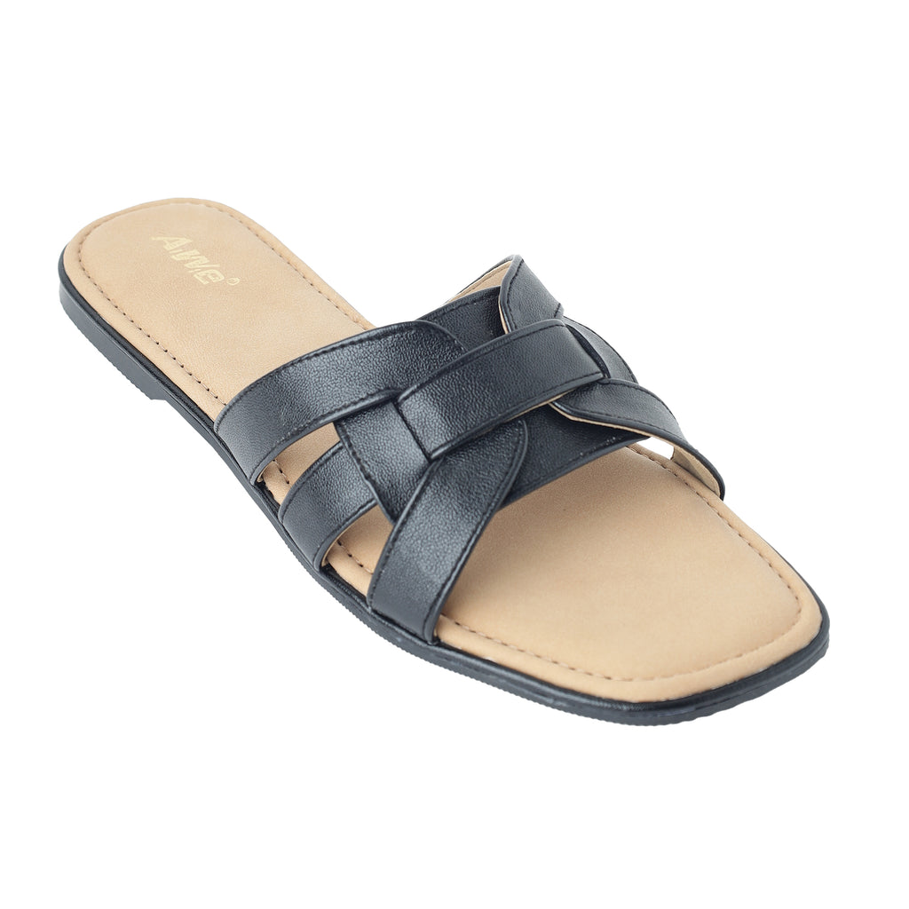 Aiwie-Womens-Flat-Slip-On-Sandals-with-Stylish-Cross-Strap-Design-and-Cushioned-Footbed A940259