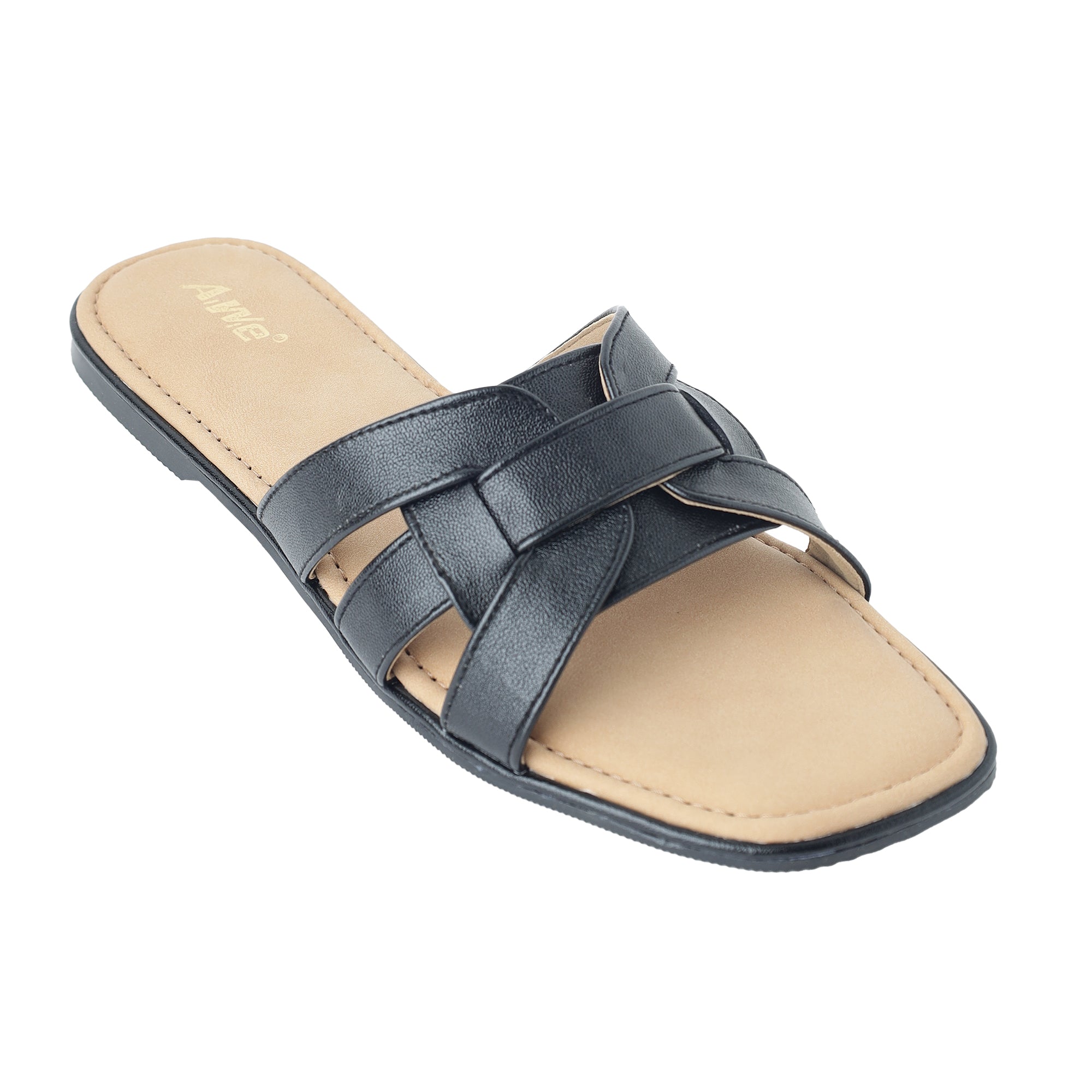 Aiwie-Womens-Flat-Slip-On-Sandals-with-Stylish-Cross-Strap-Design-and-Cushioned-Footbed A940259