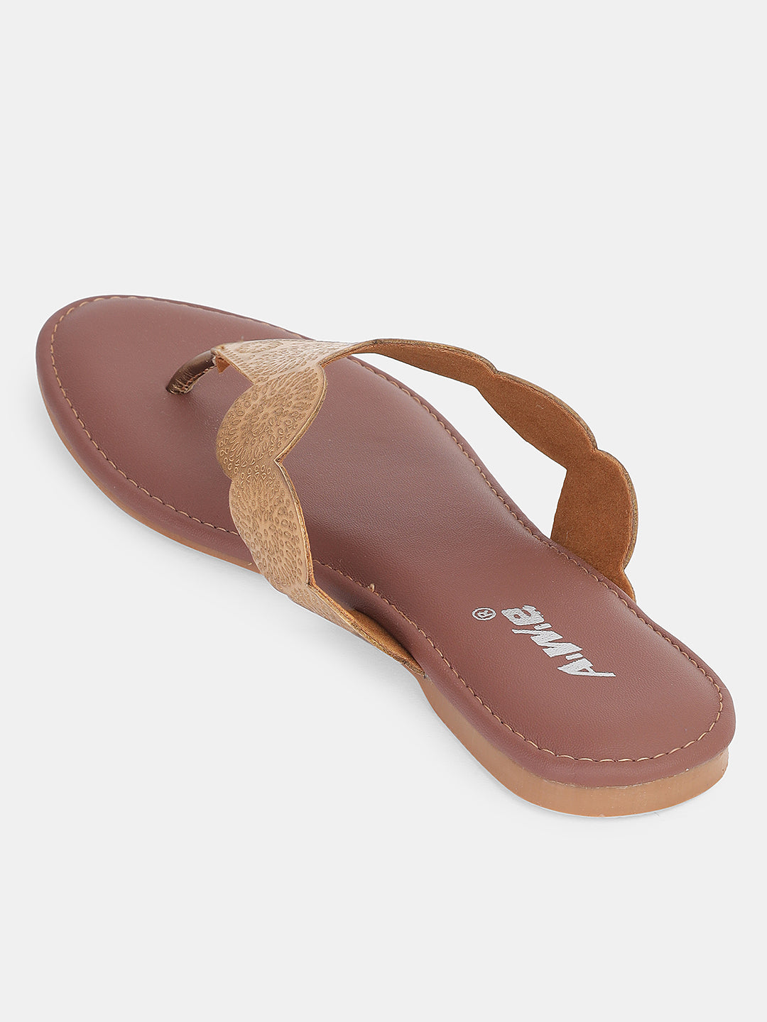 Aiwie Women's Ethnic Kolhapuri Flats | Traditional Slip-On Sandals for Casual, Festive & Daily