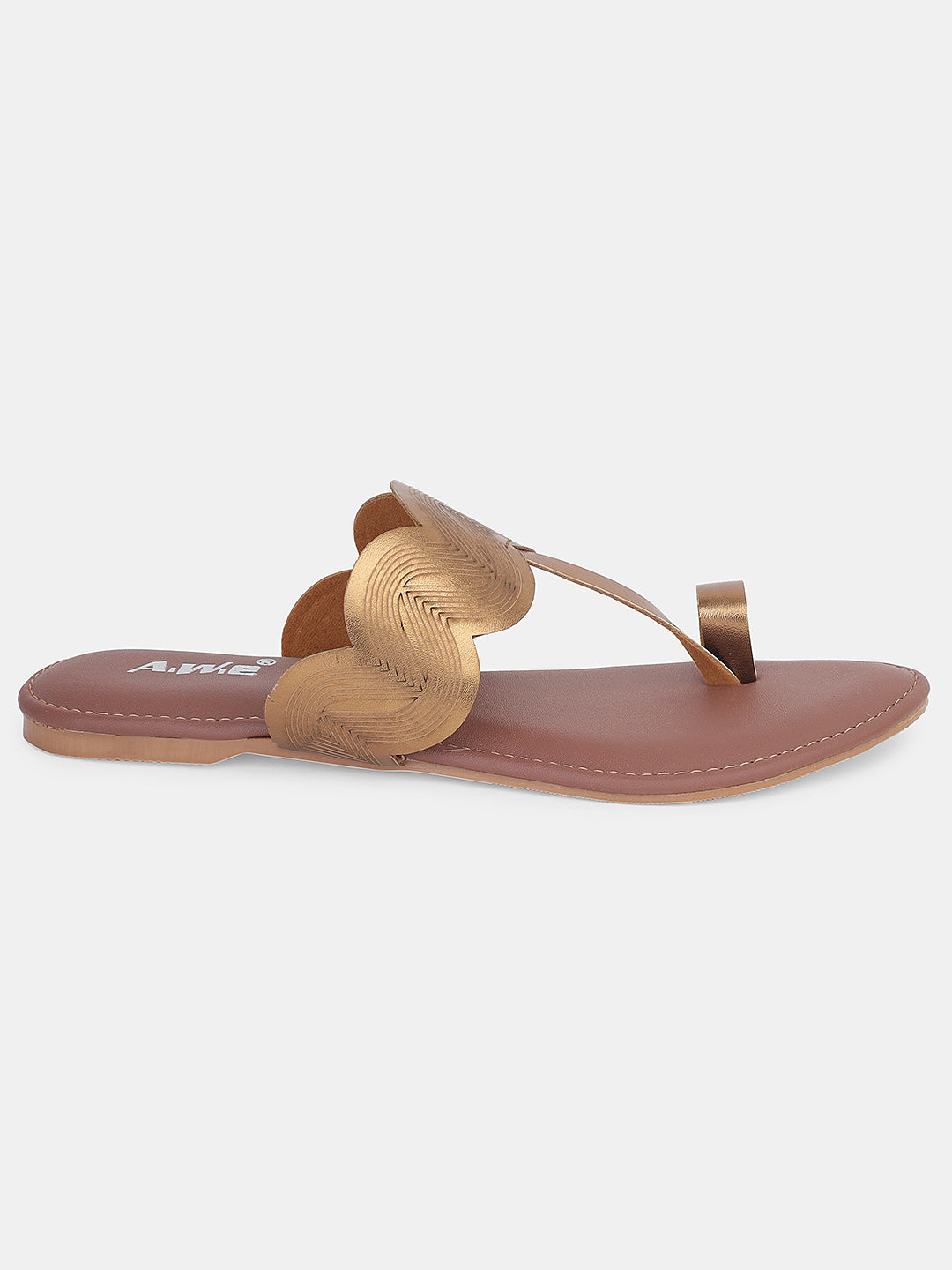 Women's Ethnic Toe-Ring Flats | Stylish Slip-On Kolhapuri-Inspired Sandals for Daily & Festive Wear