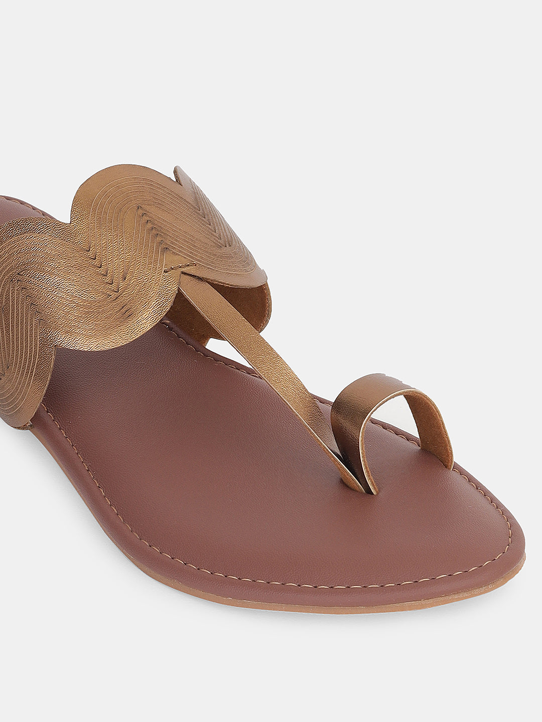Women's Ethnic Toe-Ring Flats | Stylish Slip-On Kolhapuri-Inspired Sandals for Daily & Festive Wear