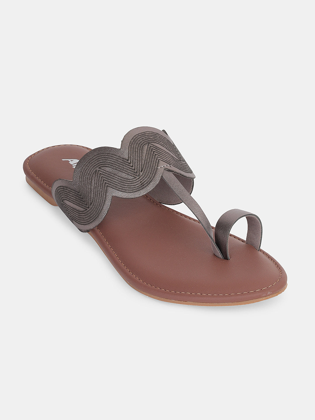 Women's Ethnic Toe-Ring Flats | Stylish Slip-On Kolhapuri-Inspired Sandals for Daily & Festive Wear