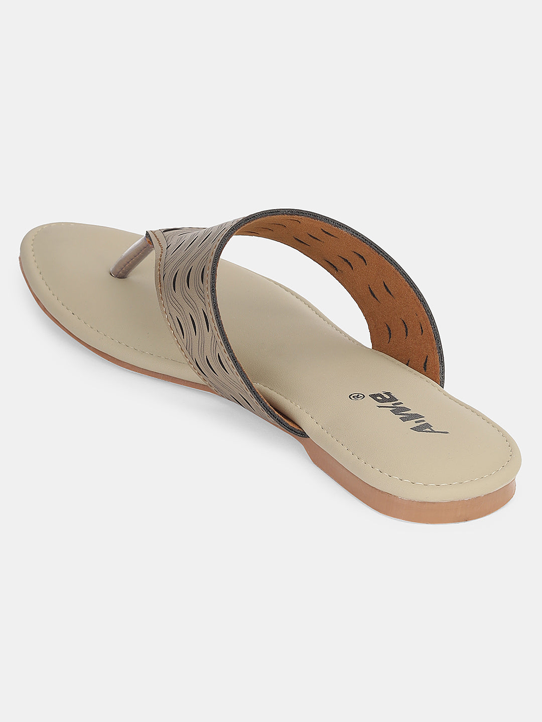 Women's Ethnic Slip-On Flats | Cut-Out Design Kolhapuri Chappals for Casual & Festive Wear