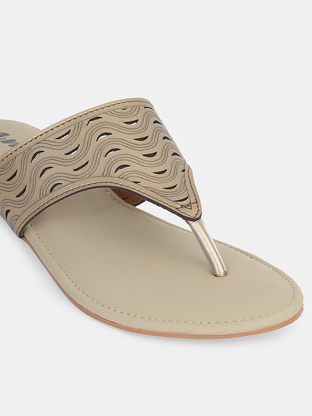 Women's Ethnic Slip-On Flats | Cut-Out Design Kolhapuri Chappals for Casual & Festive Wear