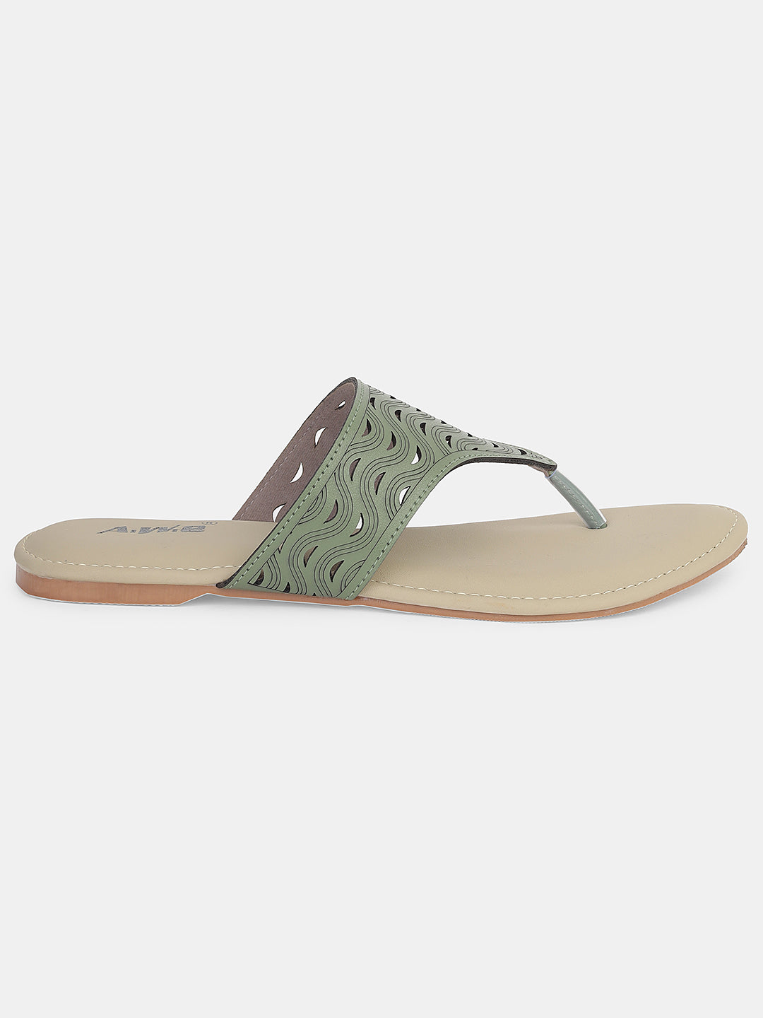 Women's Ethnic Slip-On Flats | Cut-Out Design Kolhapuri Chappals for Casual & Festive Wear