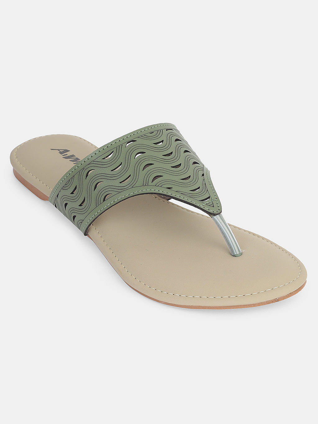 Women's Ethnic Slip-On Flats | Cut-Out Design Kolhapuri Chappals for Casual & Festive Wear