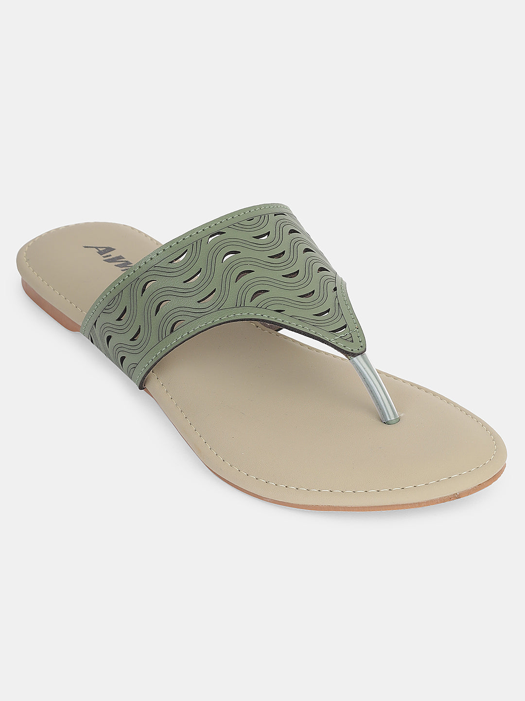 Women's Ethnic Slip-On Flats | Cut-Out Design Kolhapuri Chappals for Casual & Festive Wear