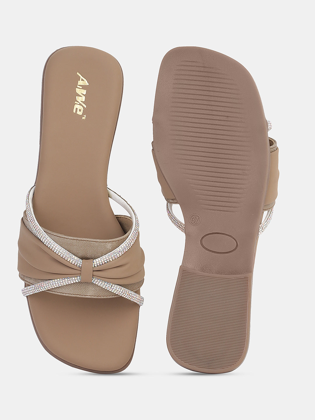Women's Ethnic Flat Slip-On Sandals | Stylish Criss-Cross Strap Chappals for Daily & Festive Wear