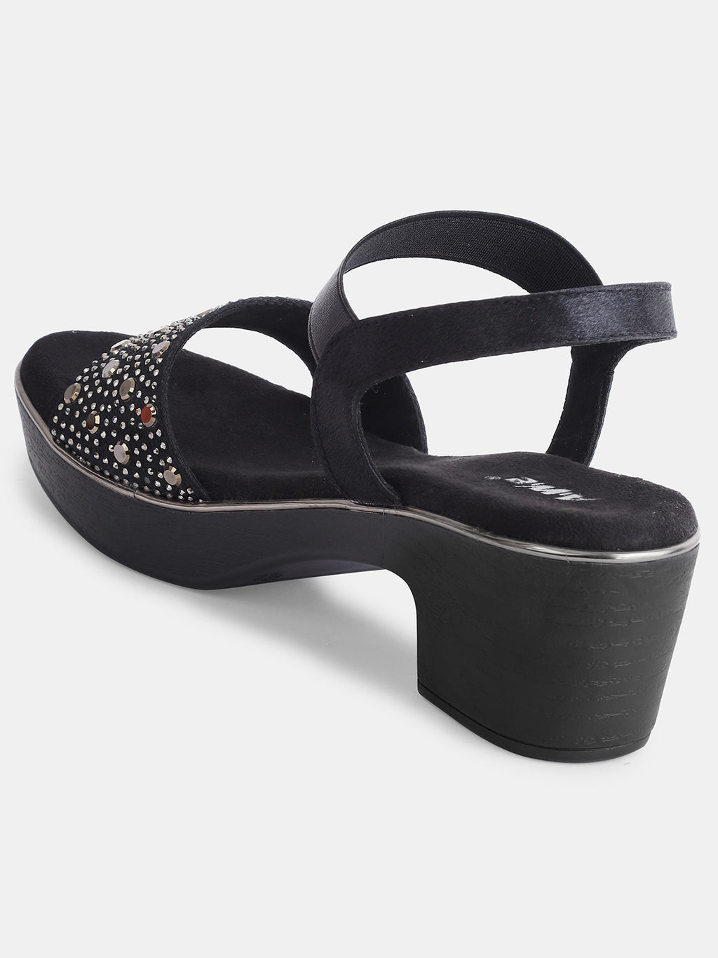 Aiwie Womens Party Wear Block Heel Sandals with Studded Strap Ð Elegant and Comfortable Heels for Casual & Festive Occasions Heel Size : 2 Inches