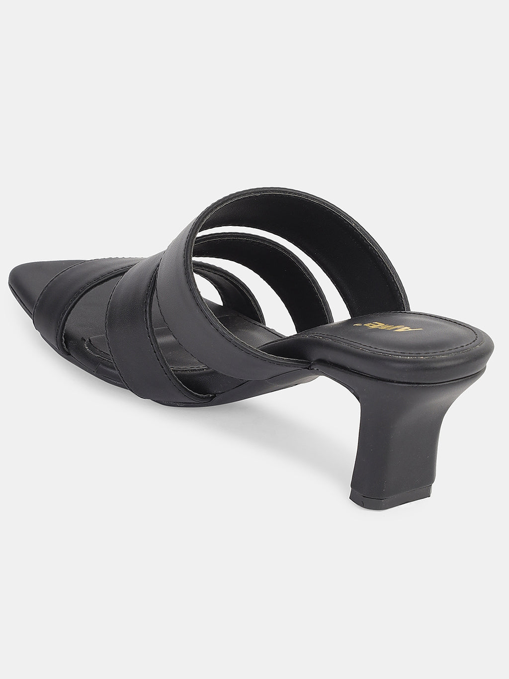 Womens Heeled Sandals | Triple Strap Slip-On Block Heels for Party, Office & Casual Wear Heel Size : 2.5 Inches