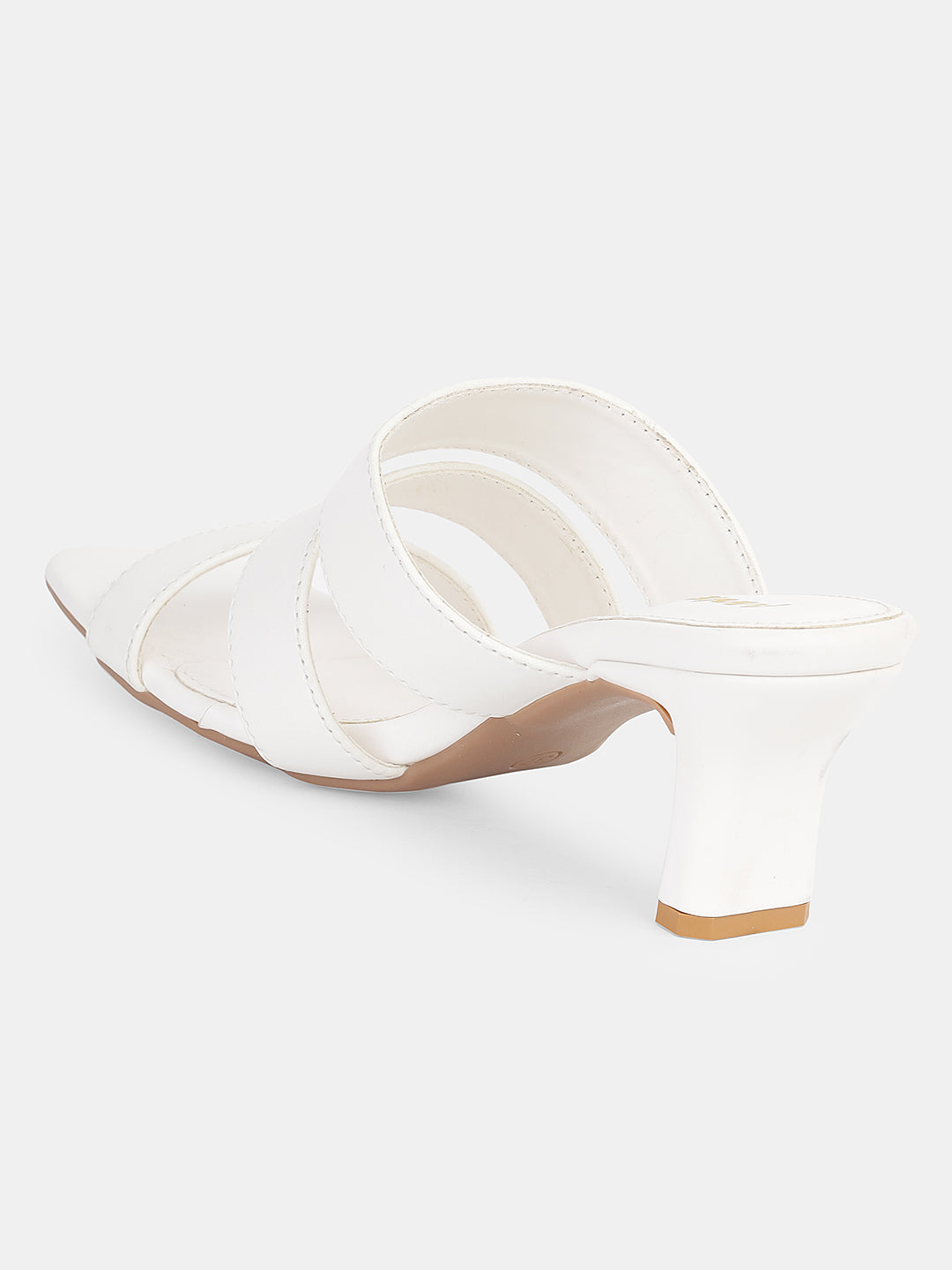 Womens Heeled Sandals | Triple Strap Slip-On Block Heels for Party, Office & Casual Wear Heel Size : 2.5 Inches