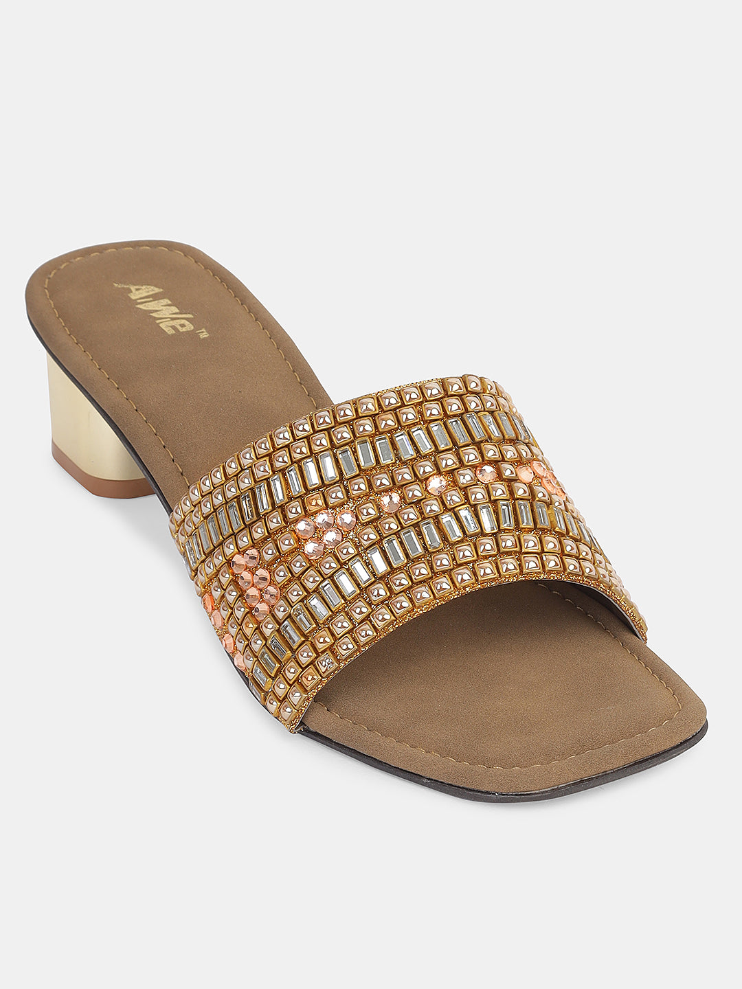 Womens Ethnic Slip-On Flats | Embellished Traditional Sandals for Festive & Casual Wear Heel Size : 2 Inches