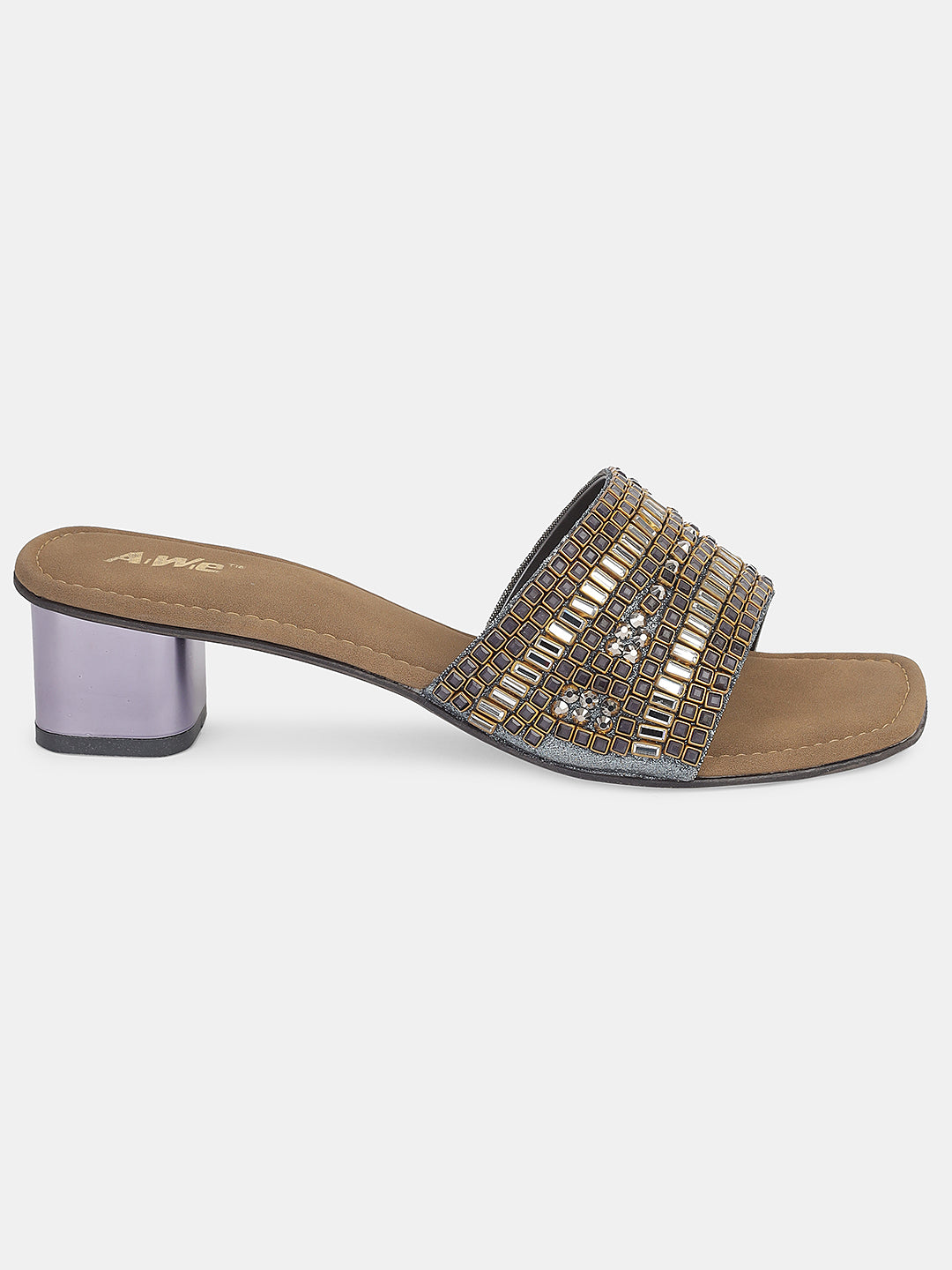 Womens Ethnic Slip-On Flats | Embellished Traditional Sandals for Festive & Casual Wear Heel Size : 2 Inches