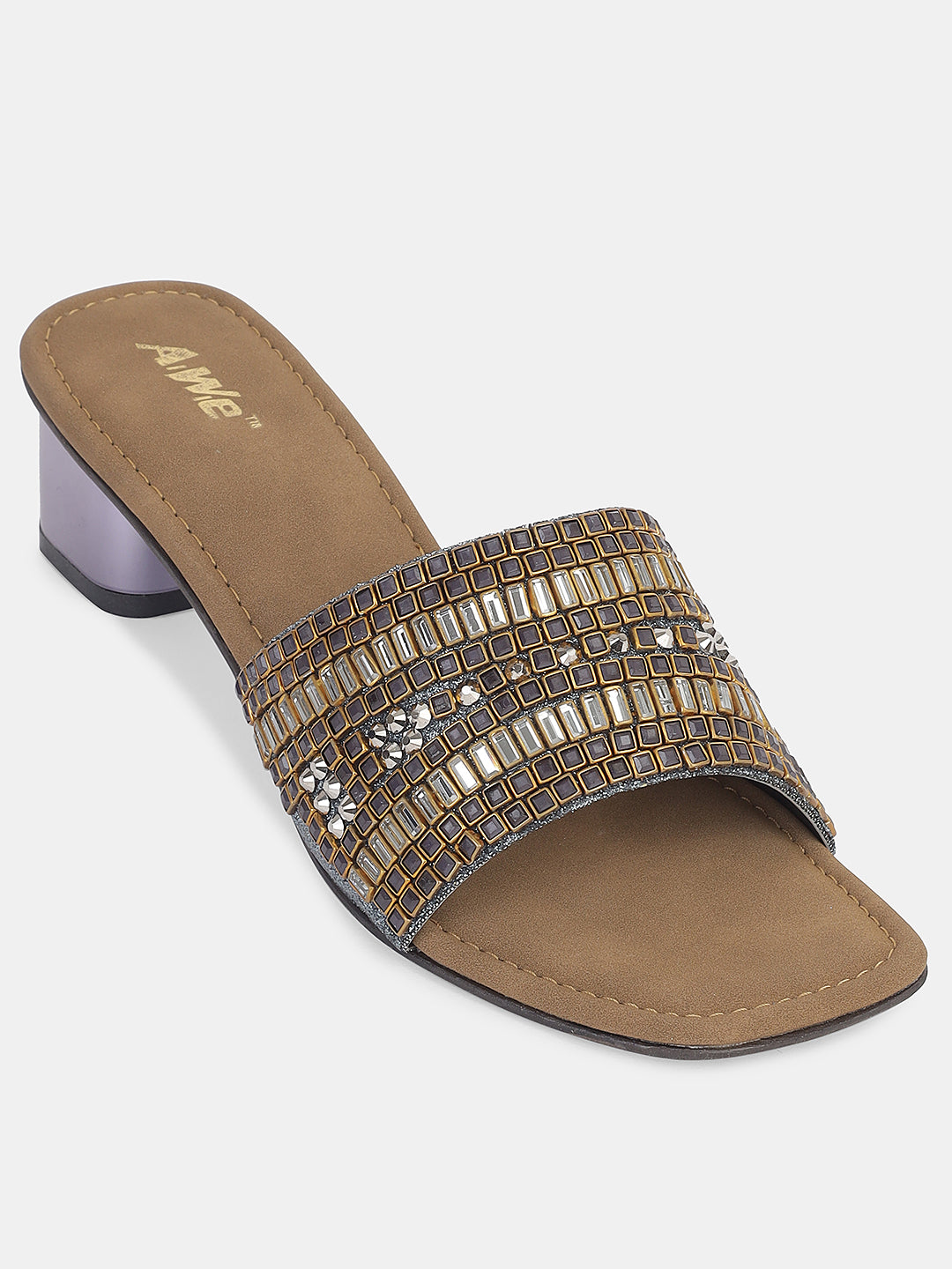 Womens Ethnic Slip-On Flats | Embellished Traditional Sandals for Festive & Casual Wear Heel Size : 2 Inches
