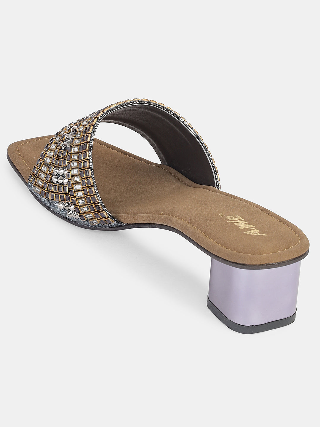 Womens Ethnic Slip-On Flats | Embellished Traditional Sandals for Festive & Casual Wear Heel Size : 2 Inches