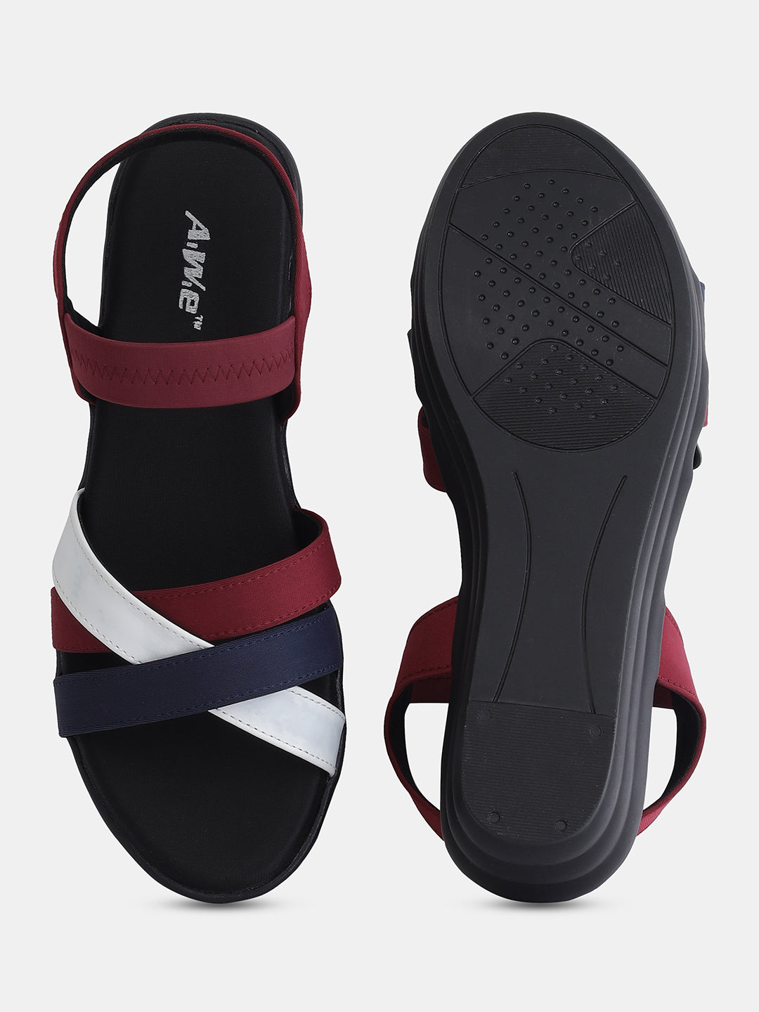 Aiwie Womens Multi-Strap Casual Flat Sandals | Comfortable Daily Wear Slip-On Sandals with Back Strap | Stylish Open-Toe Footwear Heel Size : 1.5 Inches
