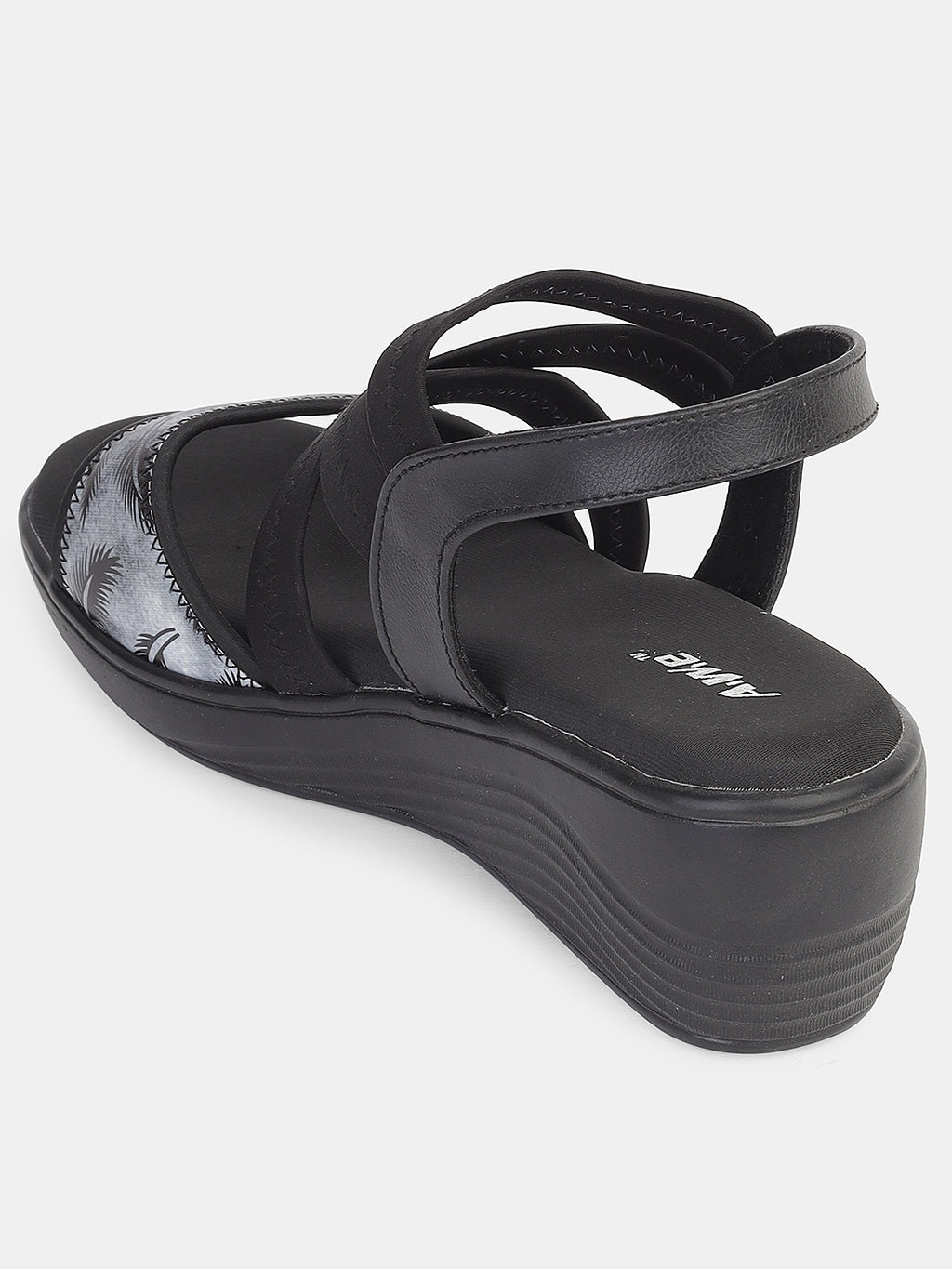 Womens Wedge Heel Sandals | Stretchable Cross-Strap Slip-On Footwear for Daily & Casual Wear Heel Size : 2 Inches