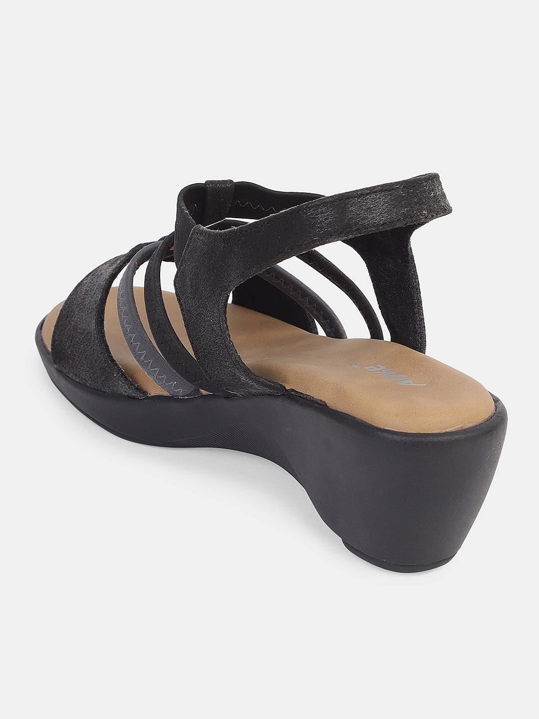 Womens Wedge Sandals | Multi-Strap Slip-On Comfort Heels with Metallic Accents for Daily & Occasion Wear Heel Size : 2 Inches