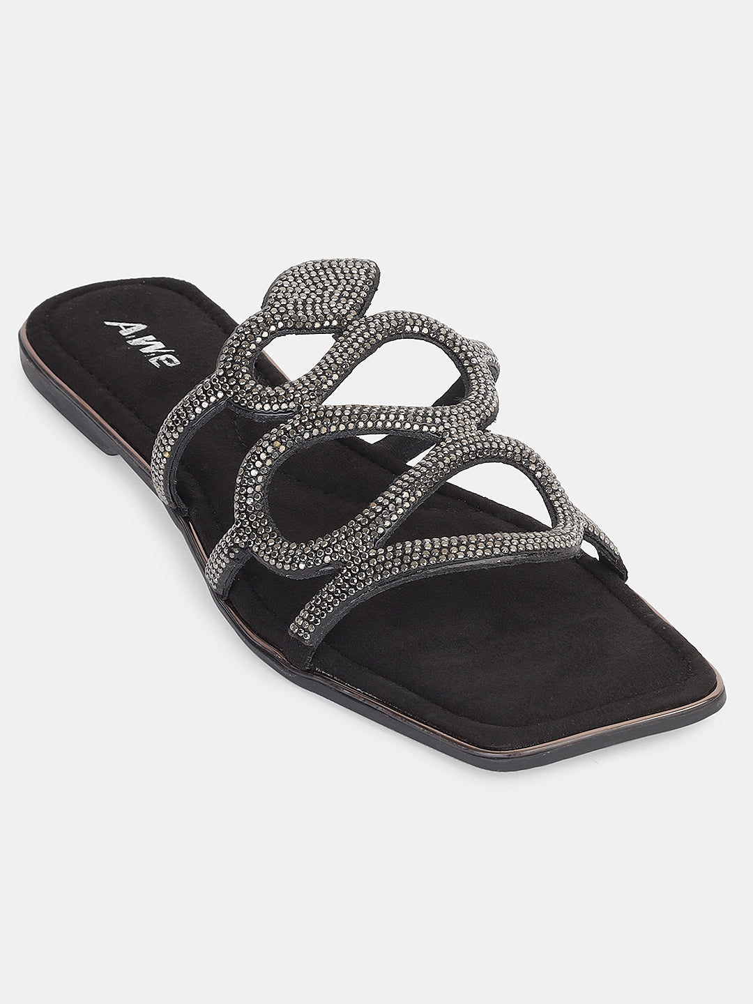 Women's Ethnic Slip-On Flats | Designer Multi-Strap Sandals with Embellished Detailing for Festive & Daily Wear