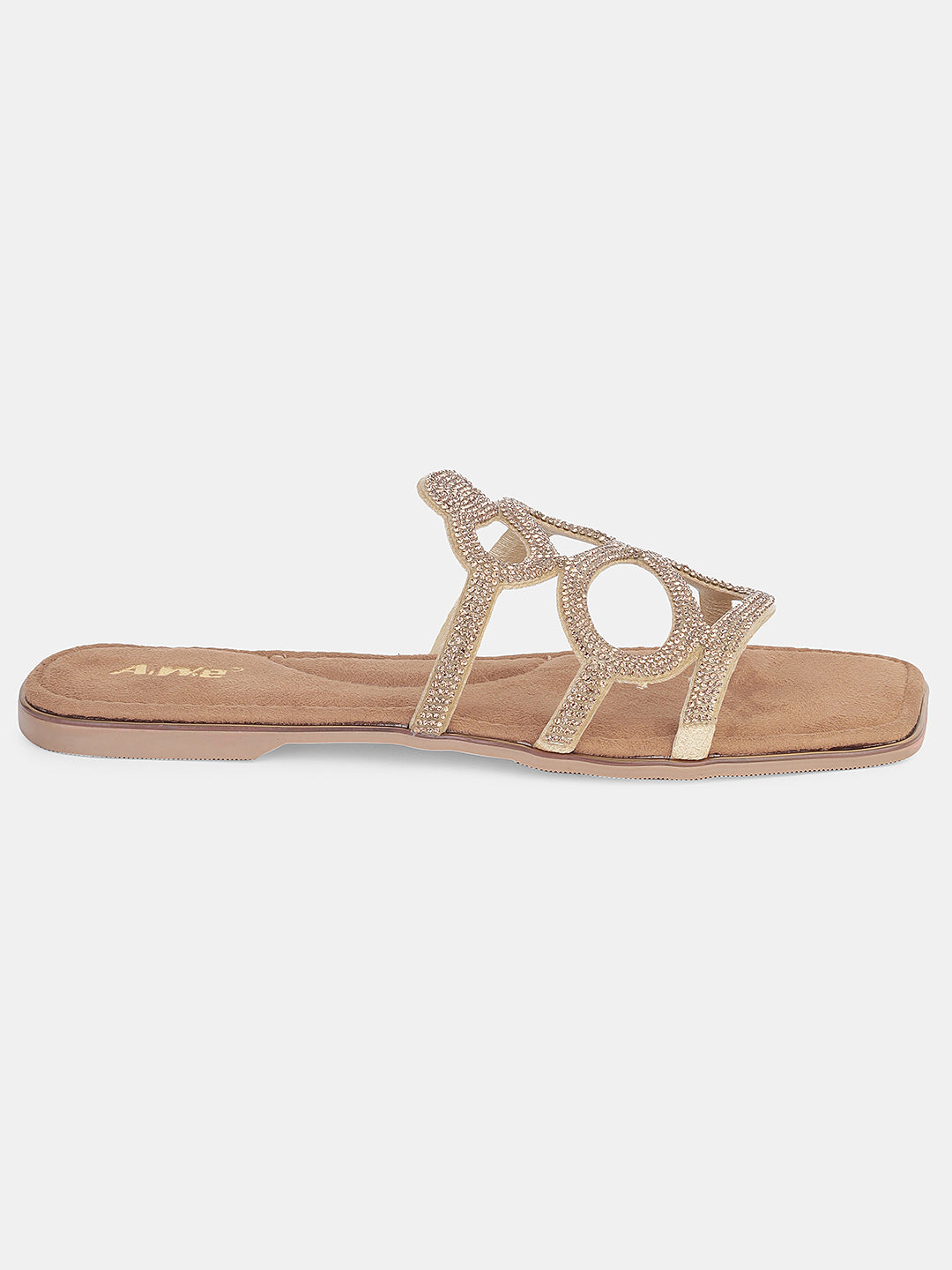 Women's Ethnic Slip-On Flats | Designer Multi-Strap Sandals with Embellished Detailing for Festive & Daily Wear