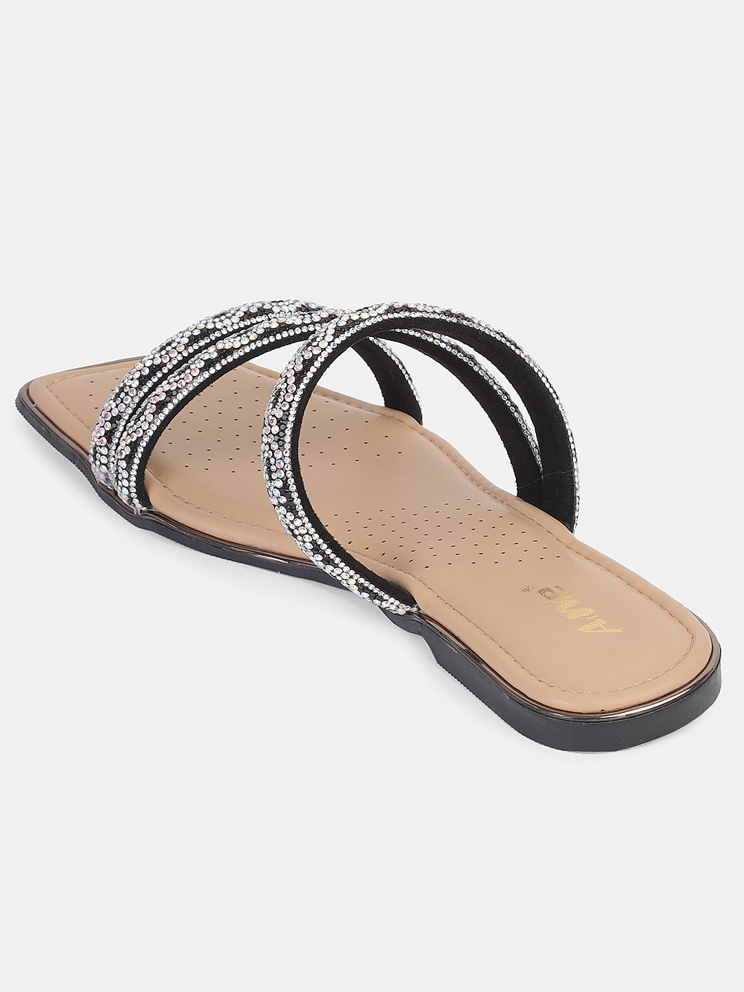 Women's Ethnic Flat Sandals | Triple Strap Slip-On with Stylish Braided Detailing for Daily & Festive Wear