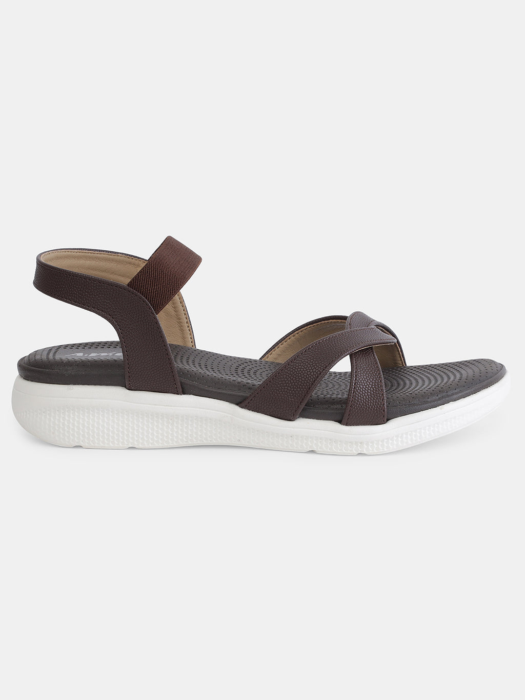 Aiwie Women's Casual Comfort Sandals | Lightweight Slip-On Sandals with Cross-Strap and Back Support | Daily Wear Walking Flats