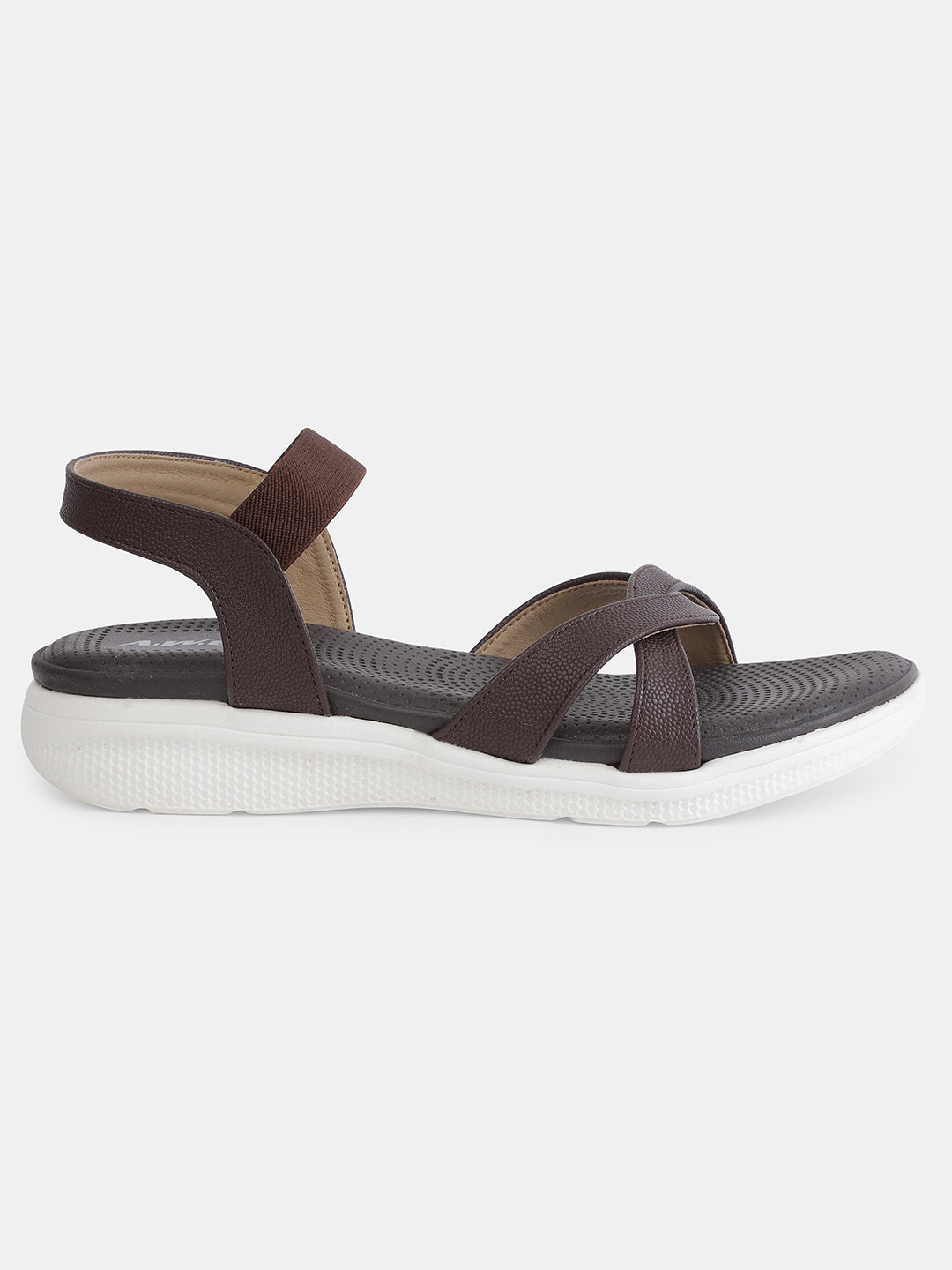 Aiwie Women's Casual Comfort Sandals | Lightweight Slip-On Sandals with Cross-Strap and Back Support | Daily Wear Walking Flats