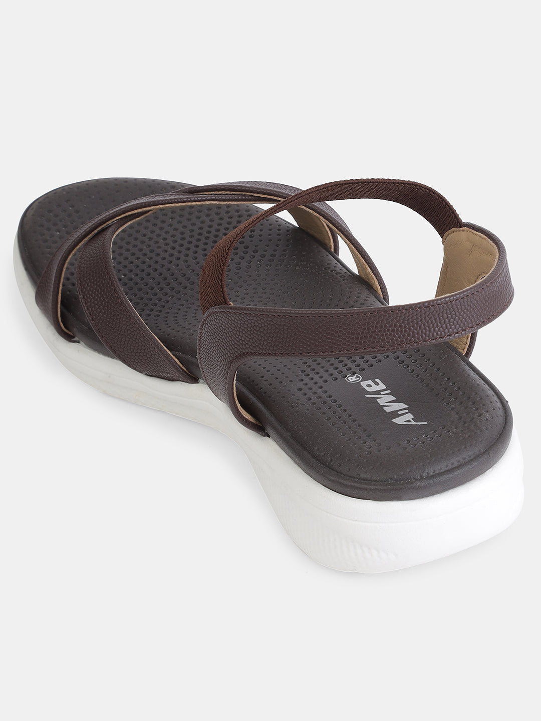 Aiwie Women's Casual Comfort Sandals | Lightweight Slip-On Sandals with Cross-Strap and Back Support | Daily Wear Walking Flats