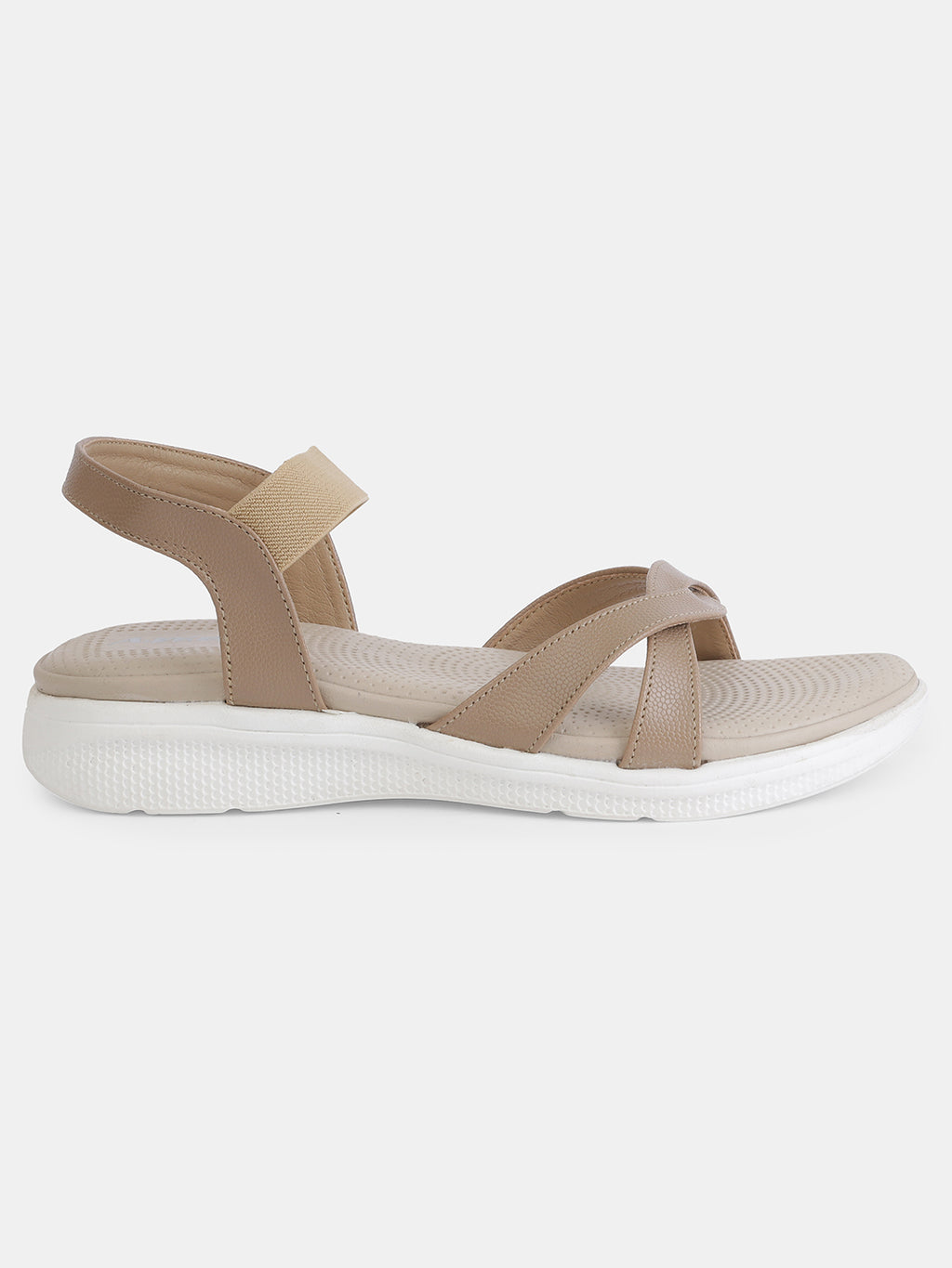 Aiwie Women's Casual Comfort Sandals | Lightweight Slip-On Sandals with Cross-Strap and Back Support | Daily Wear Walking Flats