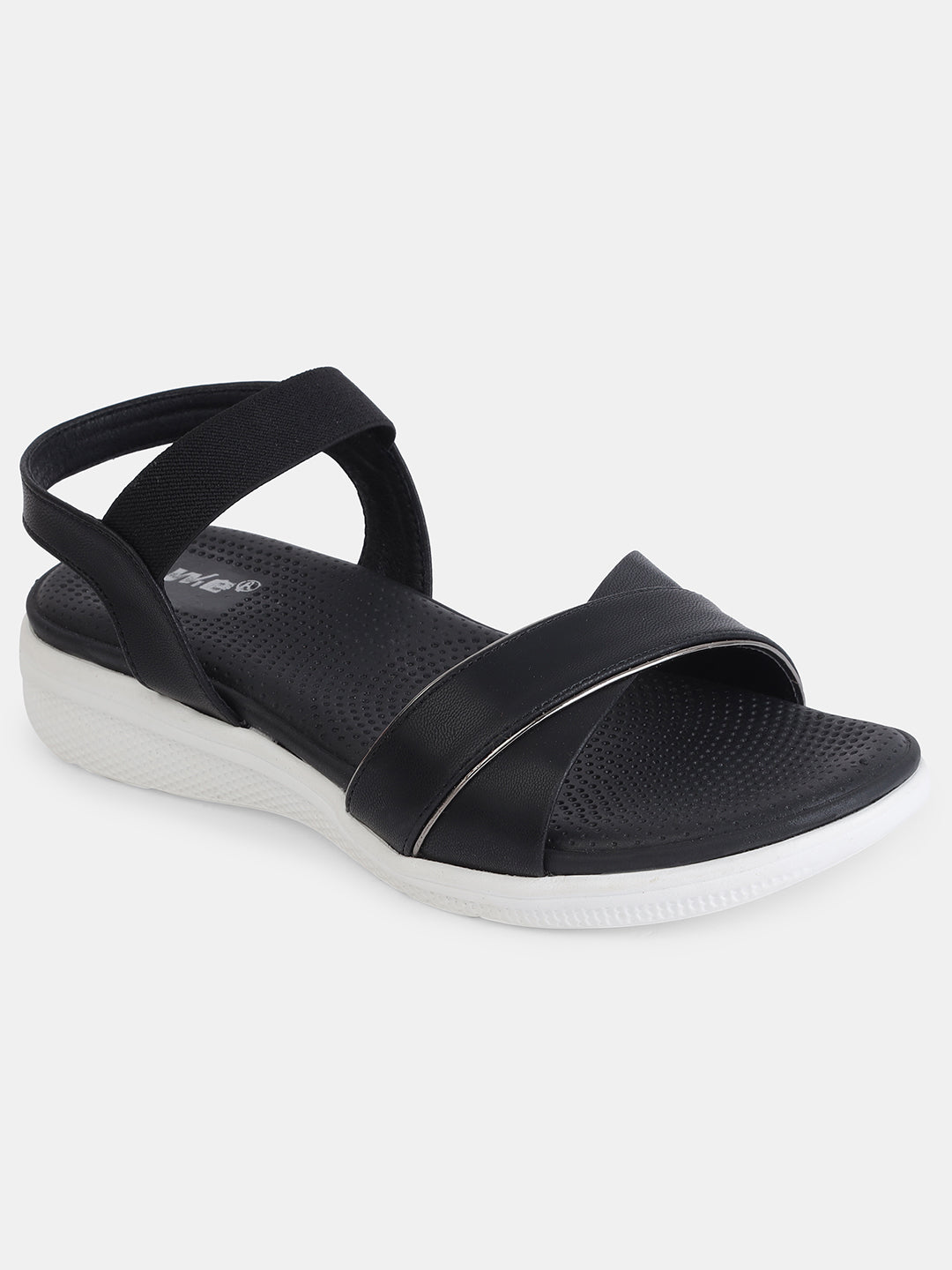 Aiwie Women's Casual Comfort Flat Sandals | Elastic Back Strap Slip-On Sandals for Daily & office Use | Lightweight Open-Toe Flats