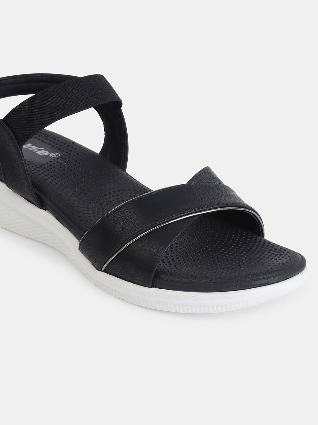 Aiwie Women's Casual Comfort Flat Sandals | Elastic Back Strap Slip-On Sandals for Daily & office Use | Lightweight Open-Toe Flats