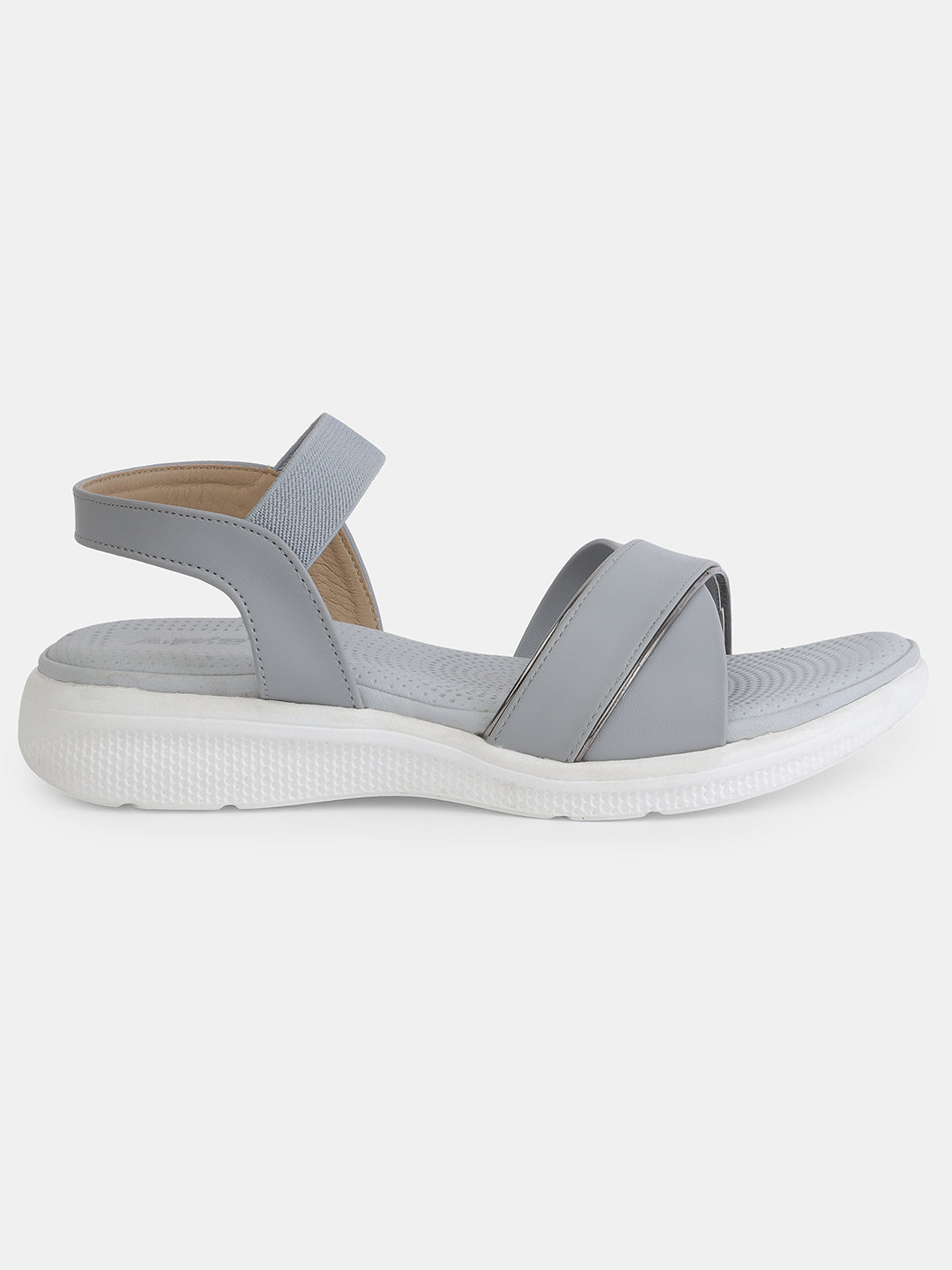 Aiwie Women's Casual Comfort Flat Sandals | Elastic Back Strap Slip-On Sandals for Daily & office Use | Lightweight Open-Toe Flats