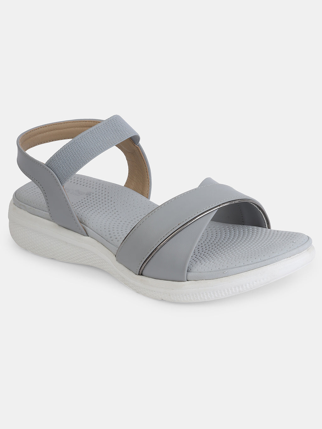 Aiwie Women's Casual Comfort Flat Sandals | Elastic Back Strap Slip-On Sandals for Daily & office Use | Lightweight Open-Toe Flats