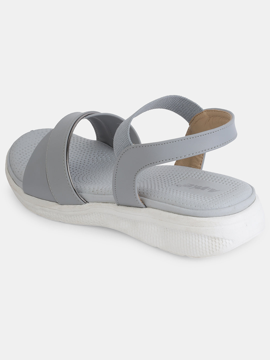 Aiwie Women's Casual Comfort Flat Sandals | Elastic Back Strap Slip-On Sandals for Daily & office Use | Lightweight Open-Toe Flats