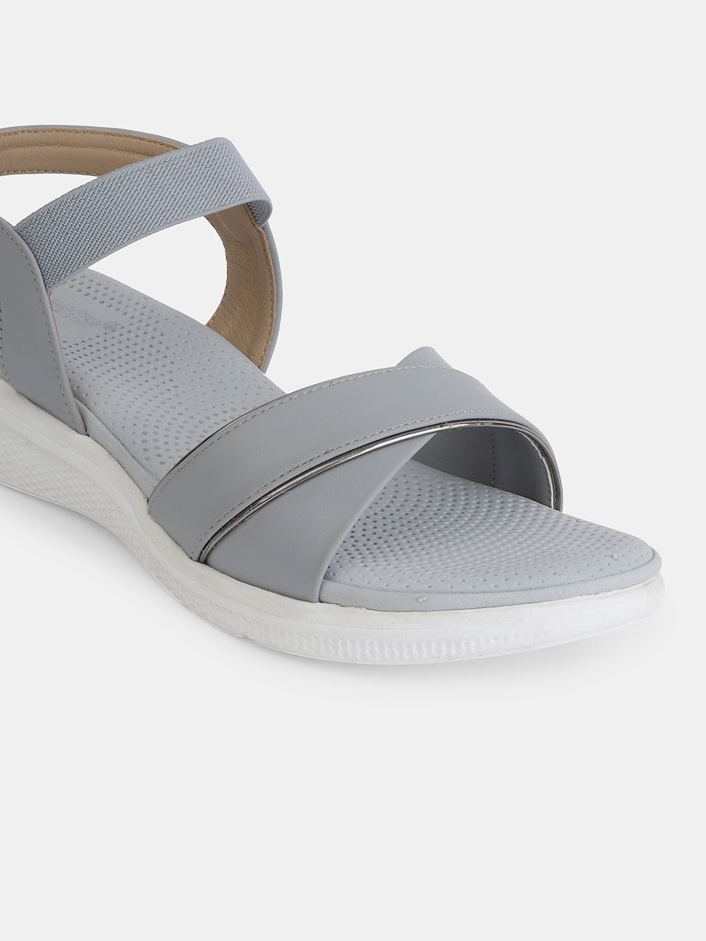 Aiwie Women's Casual Comfort Flat Sandals | Elastic Back Strap Slip-On Sandals for Daily & office Use | Lightweight Open-Toe Flats
