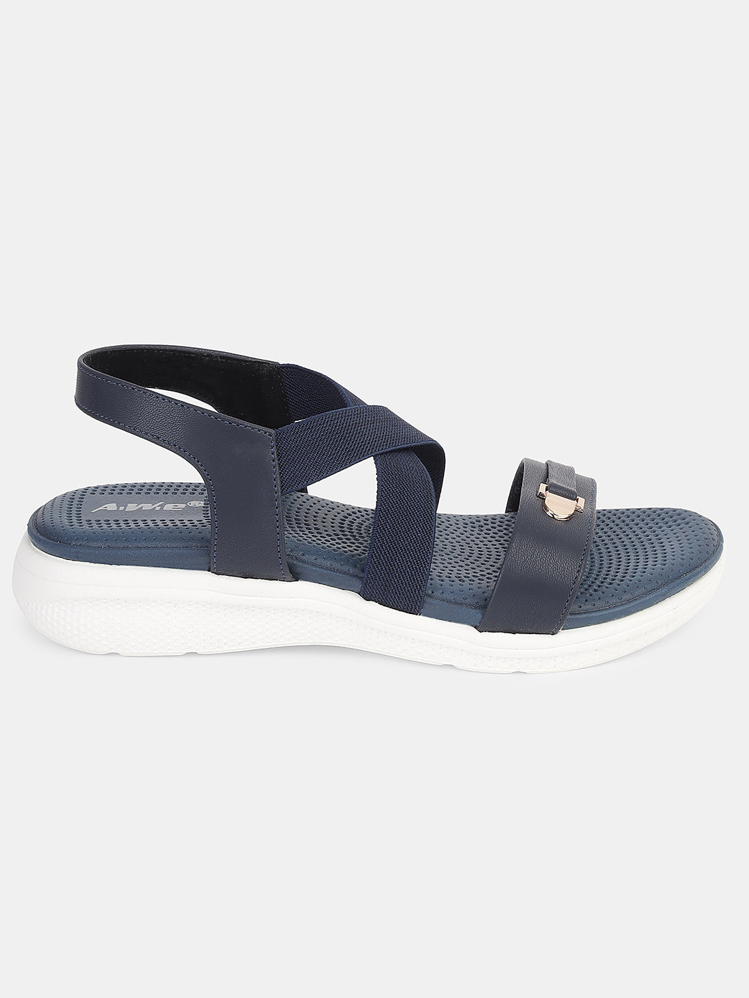 Womens Sporty Elastic Strap Sandals | Lightweight Casual Daily Wear Flats Heel Size : 1.5 Inches