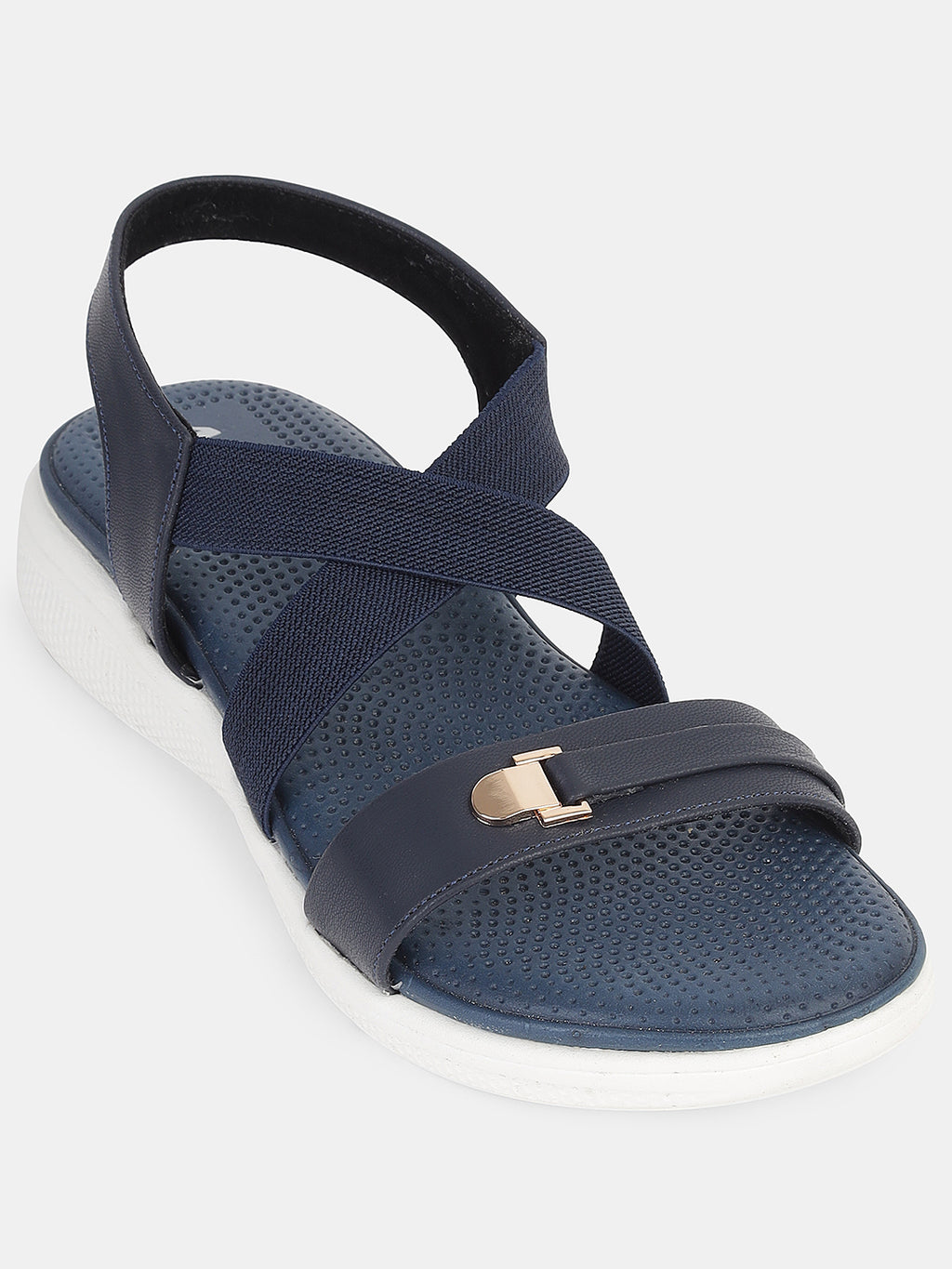 Womens Sporty Elastic Strap Sandals | Lightweight Casual Daily Wear Flats Heel Size : 1.5 Inches