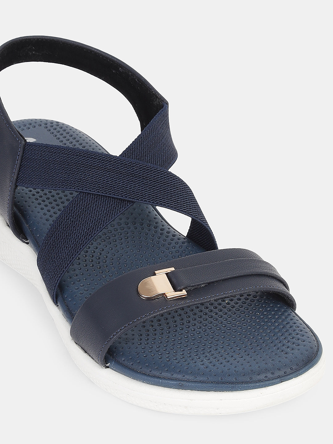 Womens Sporty Elastic Strap Sandals | Lightweight Casual Daily Wear Flats Heel Size : 1.5 Inches