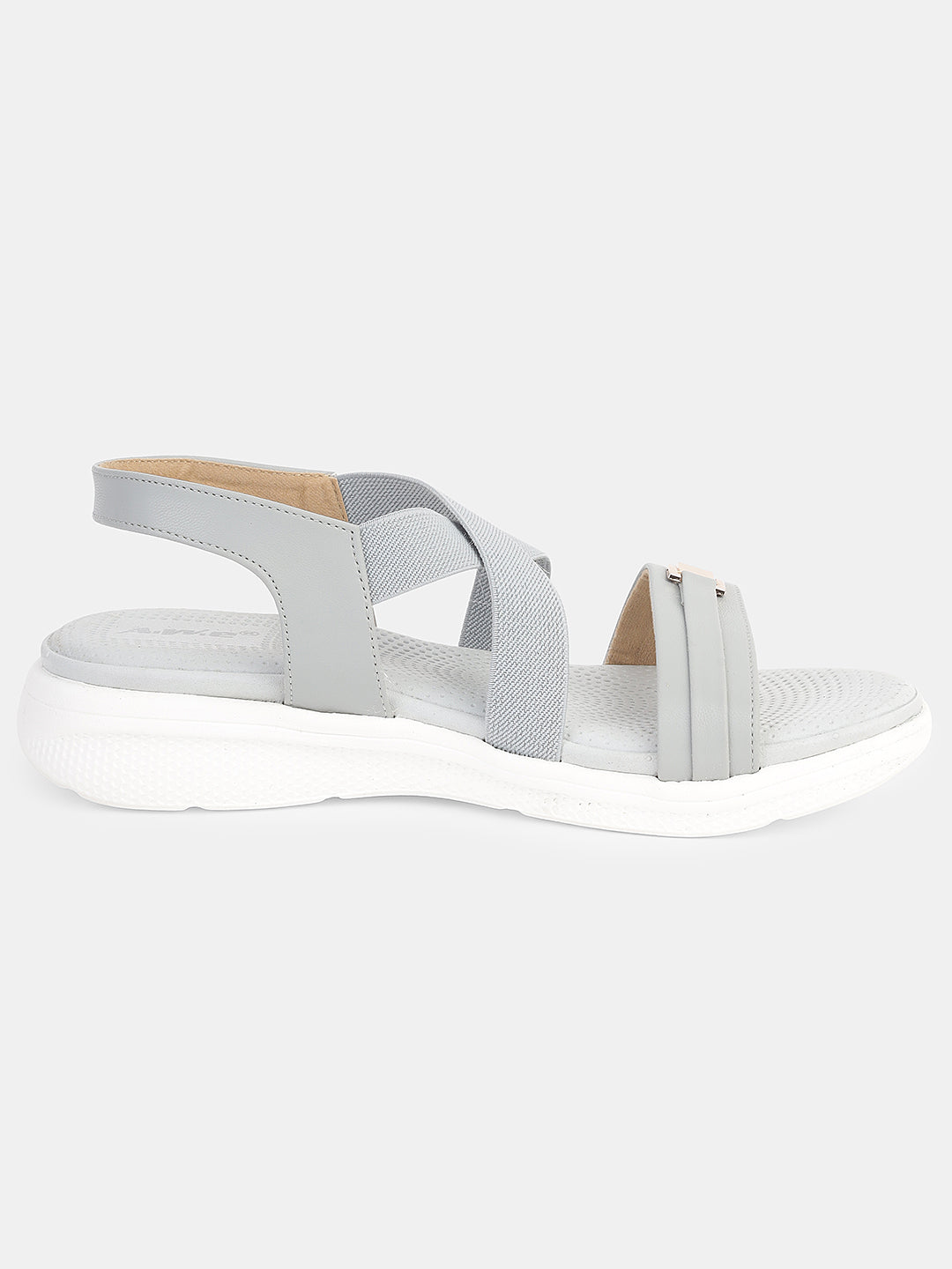 Womens Sporty Elastic Strap Sandals | Lightweight Casual Daily Wear Flats Heel Size : 1.5 Inches